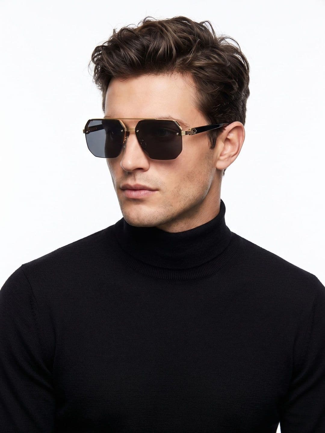 Roadster Unisex Grey Lens & Gold-Toned Other Sunglasses with - view 1