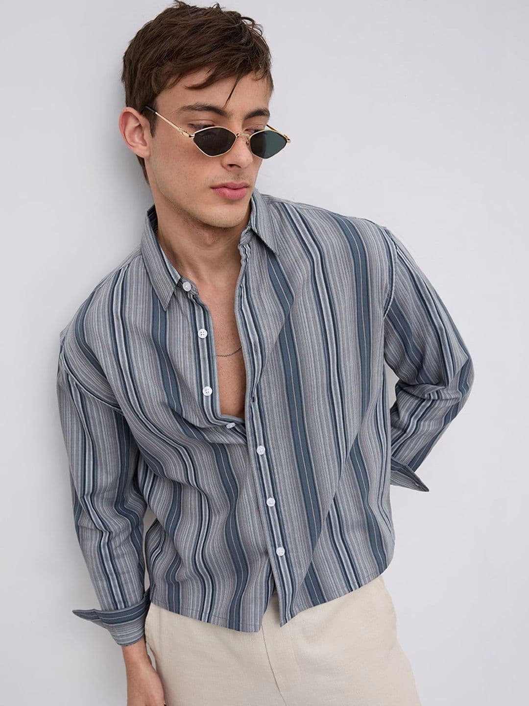 VASTRADO Men Classic Boxy Striped Casual Shirt - view 1
