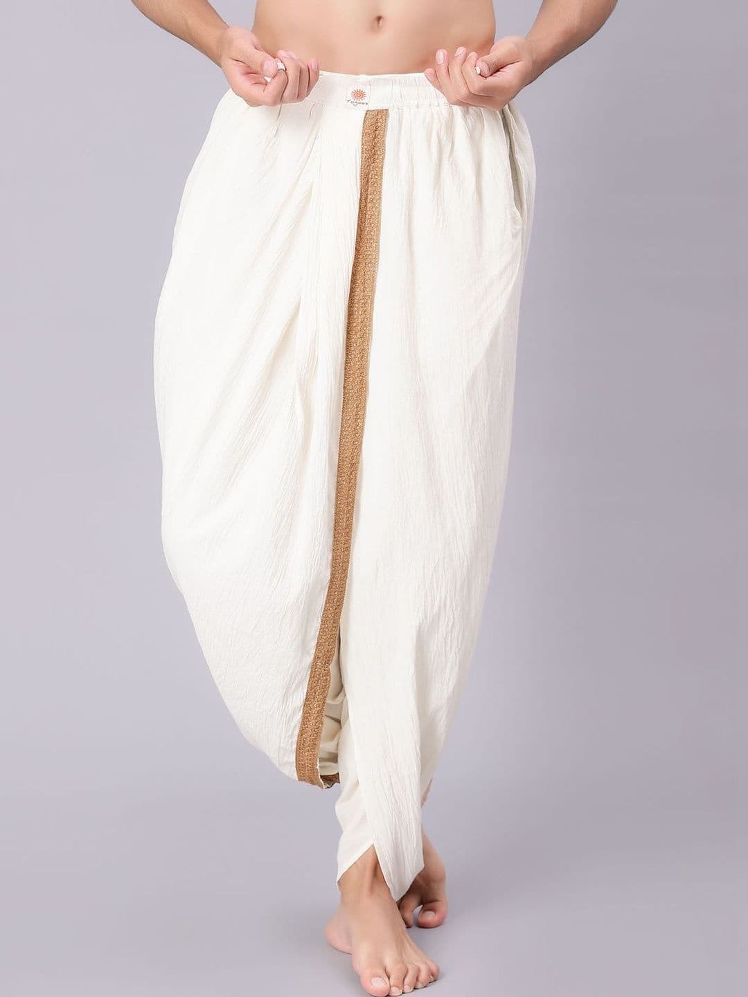 niira.co Men Embroidered Cotton Dhoti Dhotis - view 1