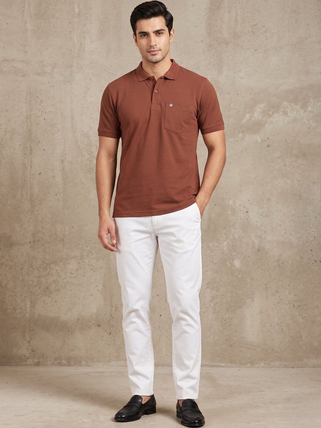 Mast & Harbour Men Polo Collar T-shirt - view 1