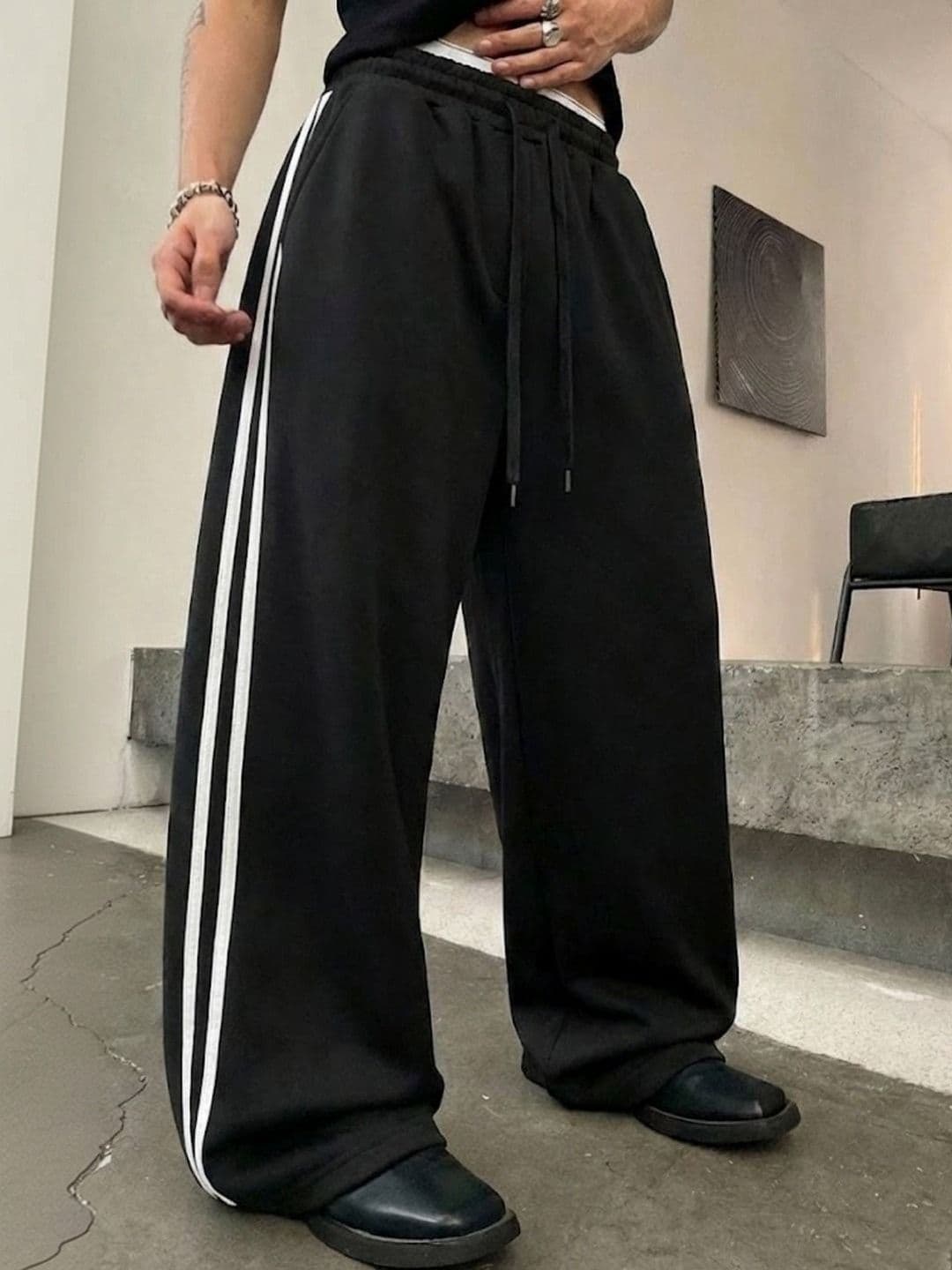 Imsa Moda Men Baggy Striped Track Pants - view 1