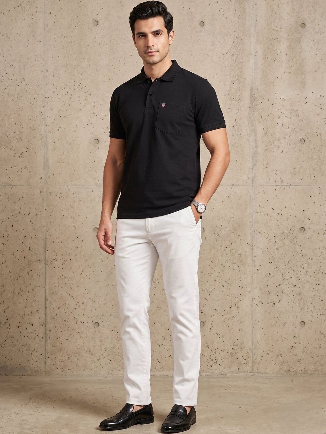 Mast & Harbour Men Polo Collar T-shirt - view 1