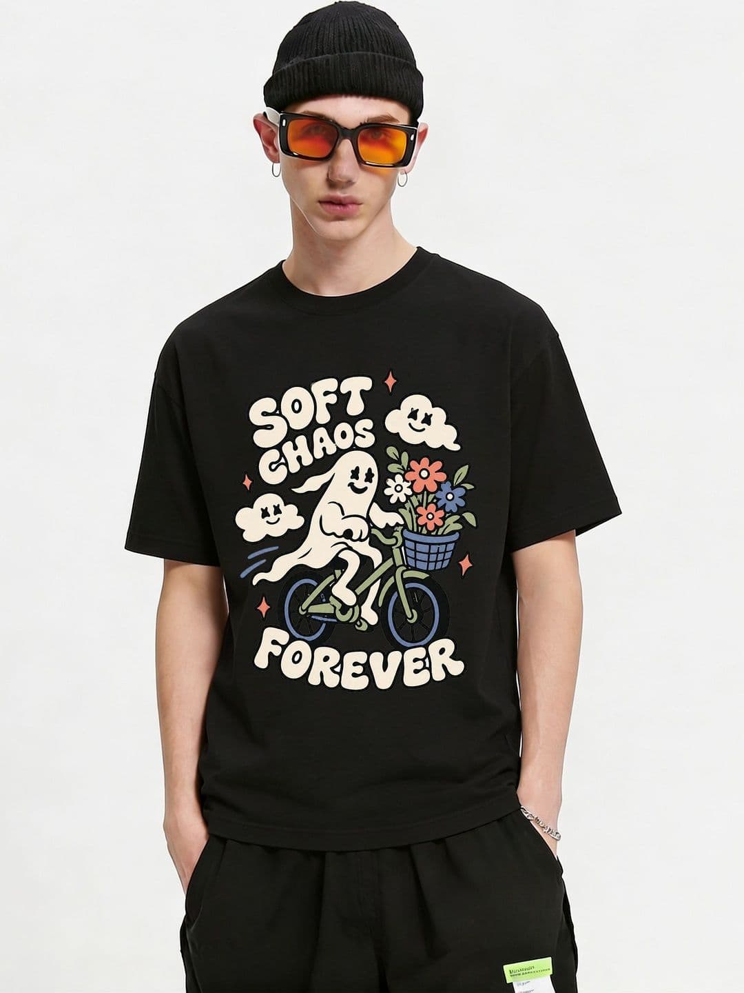 FARDA Unisex Printed Drop-Shoulder Sleeves T-shirt - view 1