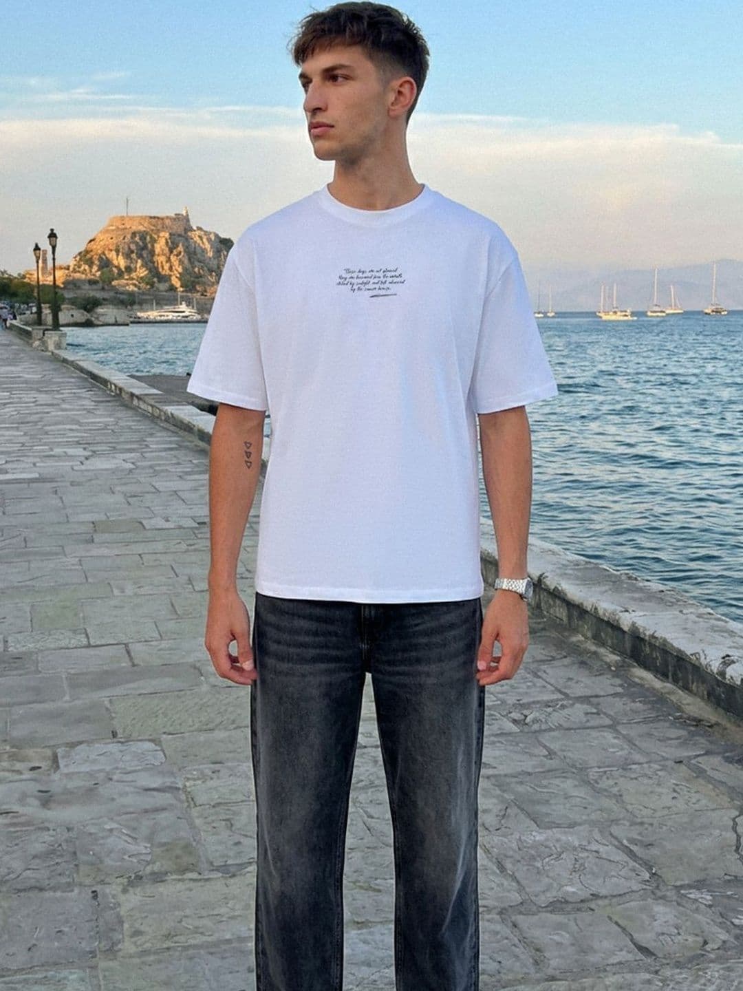 Dennis Lingo Men Printed Drop-Shoulder Sleeves T-shirt - view 1