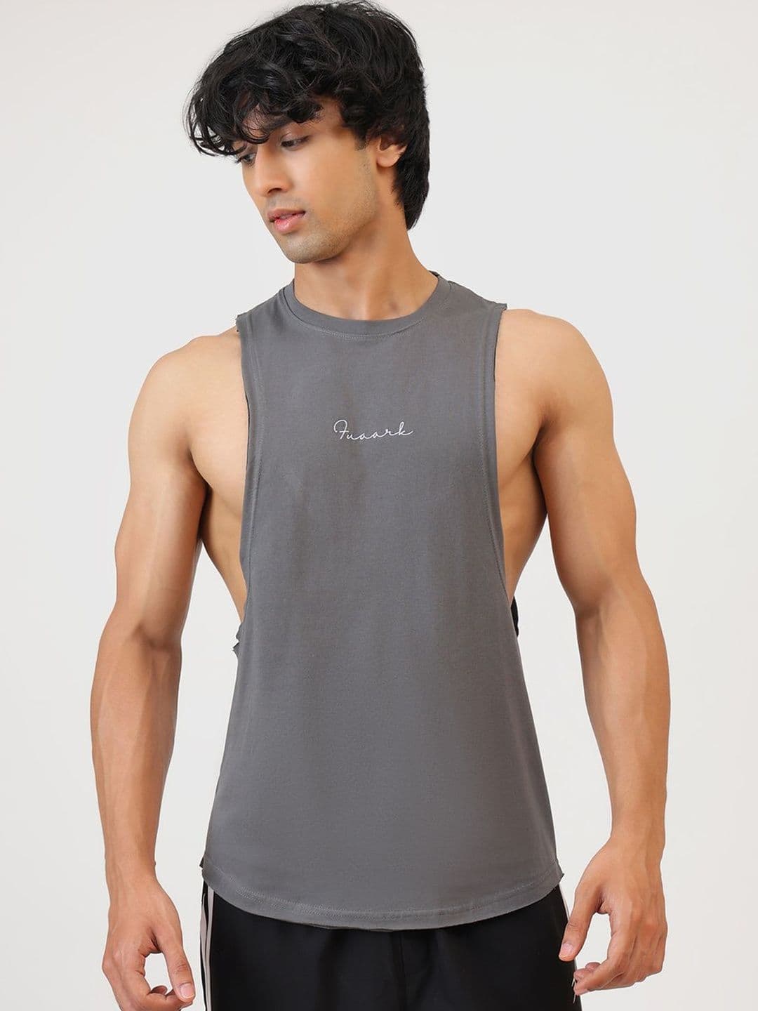 FUAARK Men Fortis Deep Arm Regualr Fit Cotton Tank Sleeveless T-Shirt - view 1