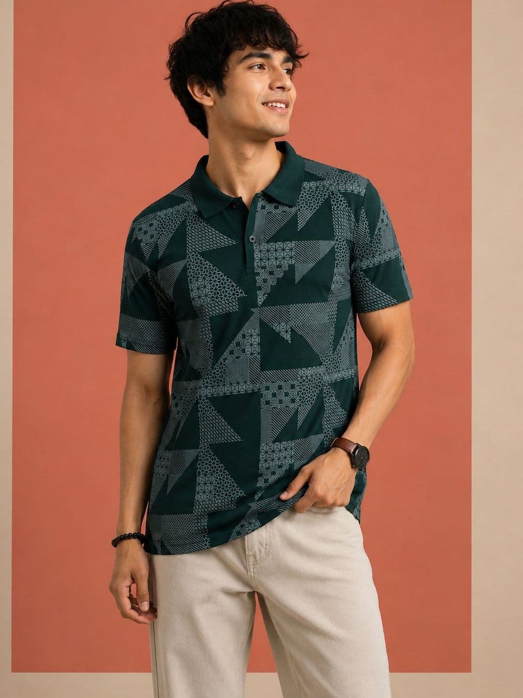 Kook N Keech Men Printed Polo Collar T-shirt - view 1