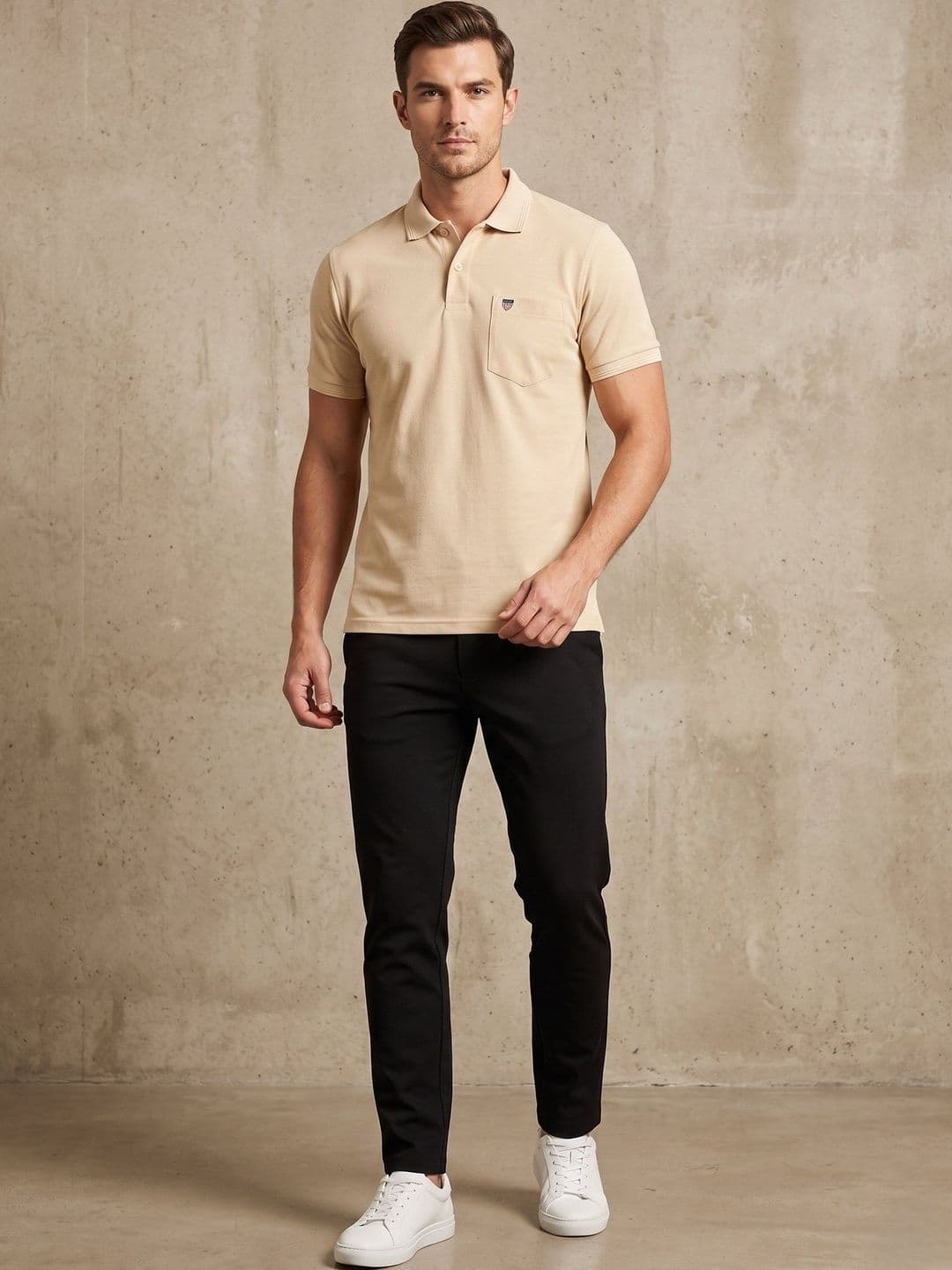 Mast & Harbour Men Polo Collar Pockets T-shirt - view 1