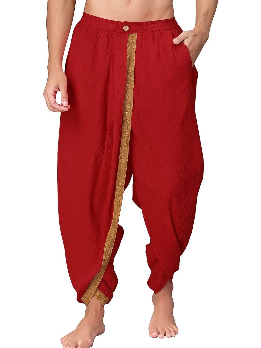 niira.co Men Embroidered Cotton Blend Dhoti Dhotis - view 1
