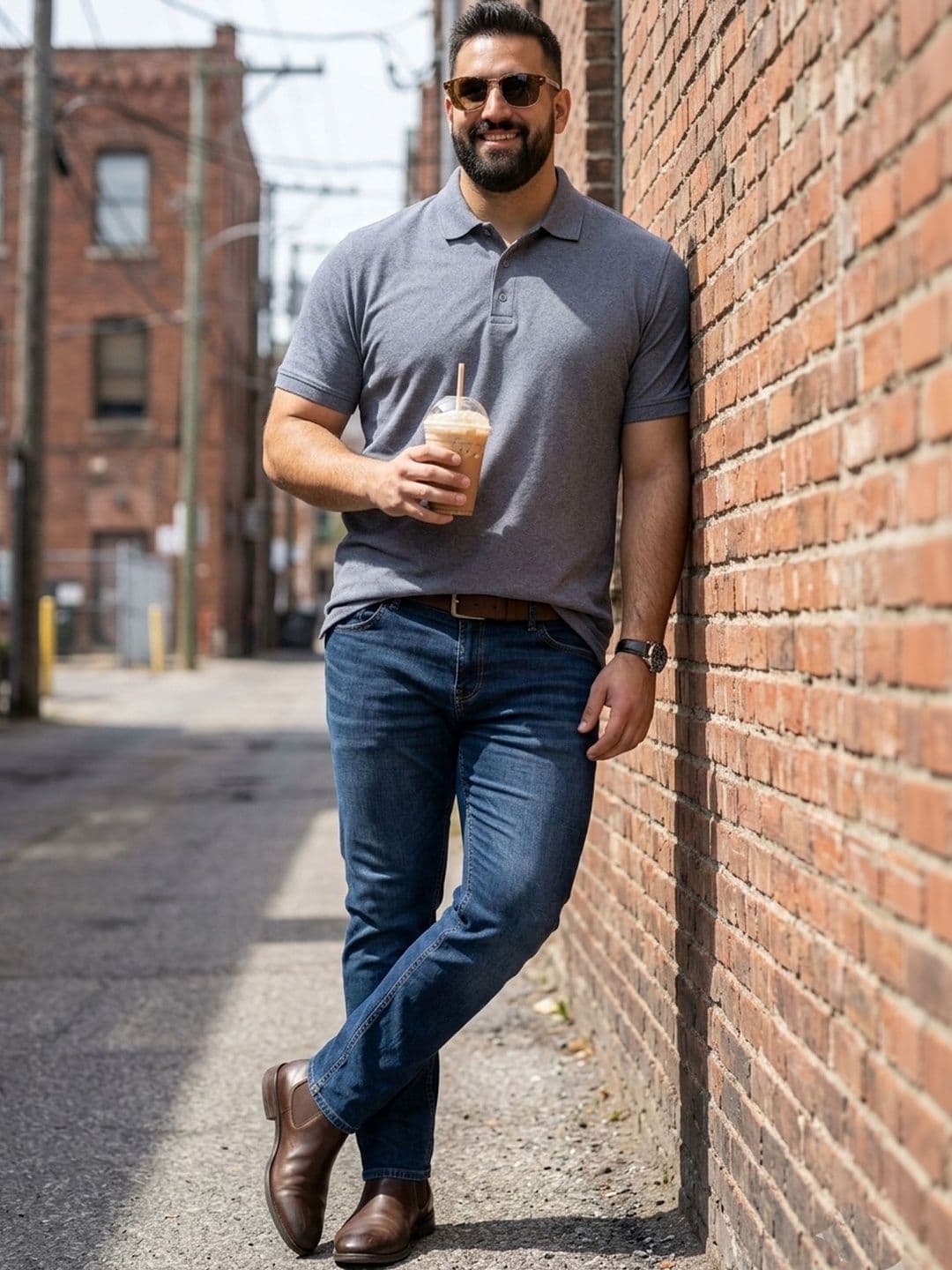 Sztori Men Polo Collar T-shirt - view 1