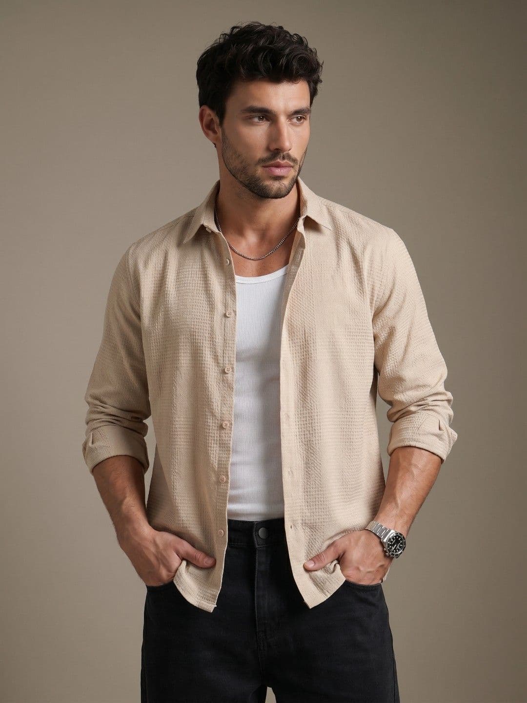 glitchez Textured Pure Cotton Casual Shirt - view 1