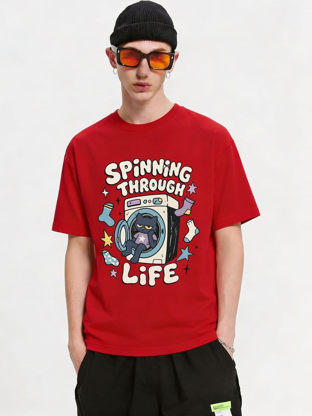 FARDA Unisex Printed Drop-Shoulder Sleeves T-shirt - view 1