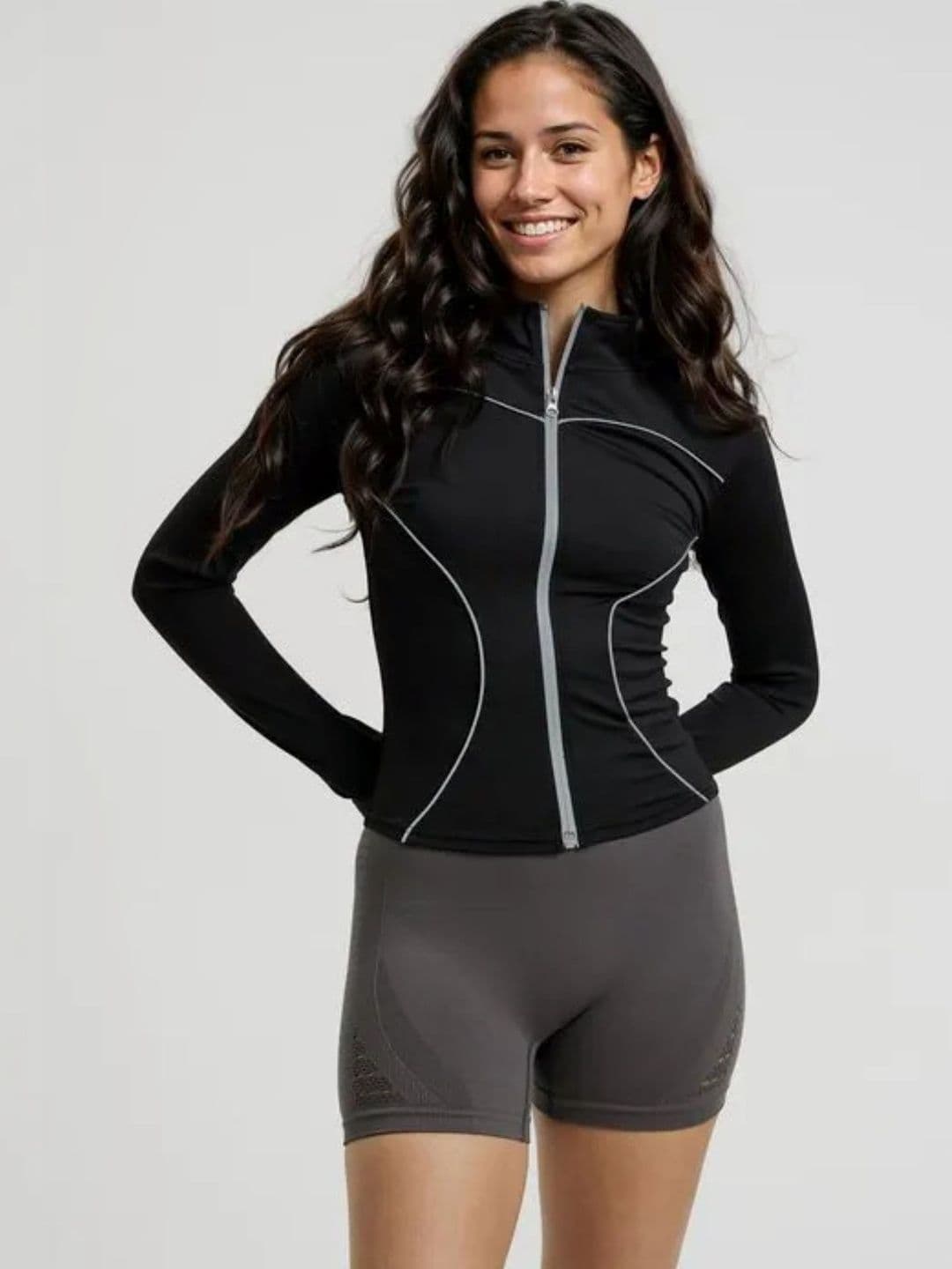 Eleg & Stilance Women Colourblocked Lightweight Training or Gym Sporty Jacket - view 1