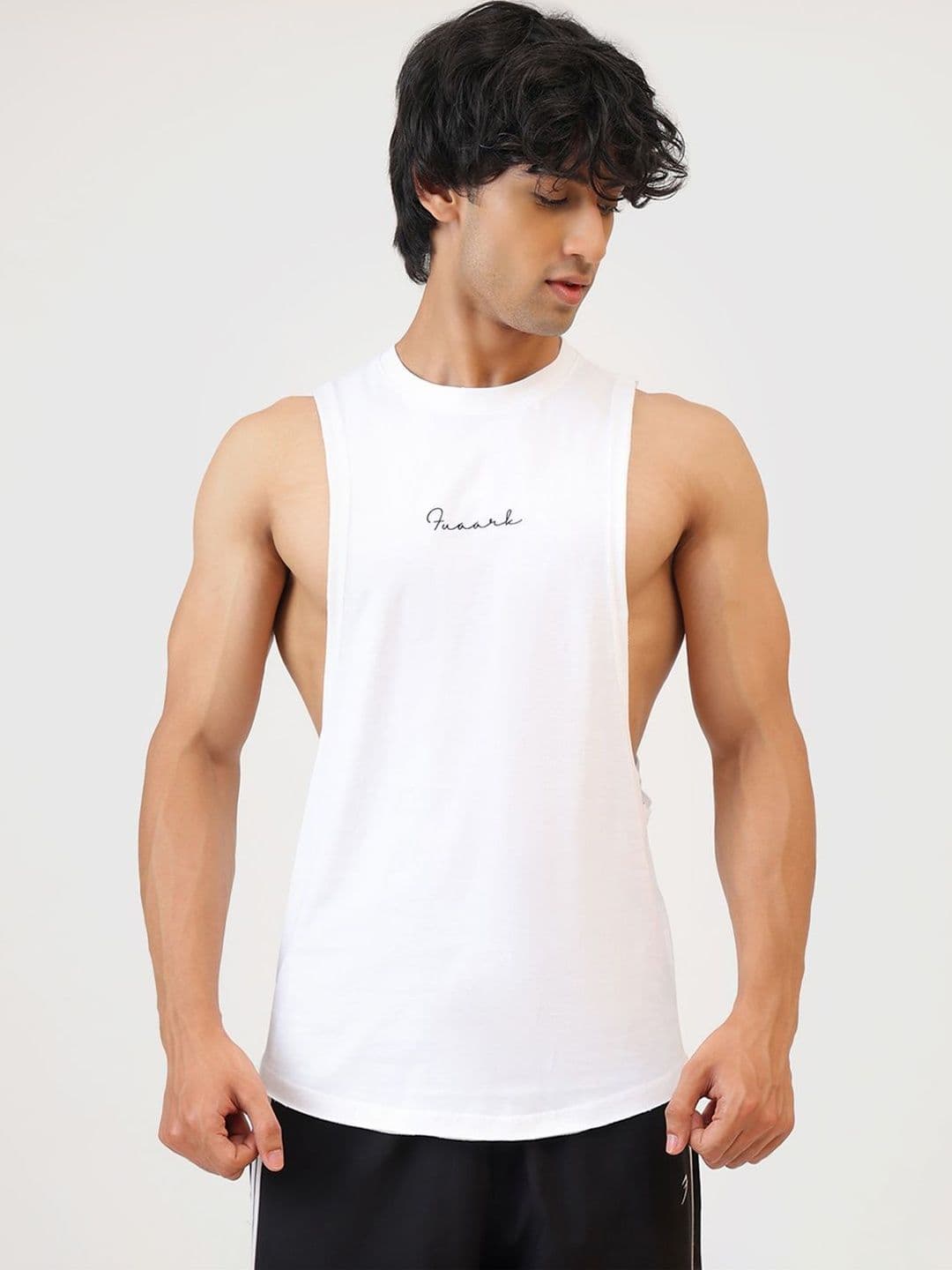 FUAARK Men Fortis Deep Arm Regualr Fit Cotton Tank Sleeveless T-Shirt - view 1