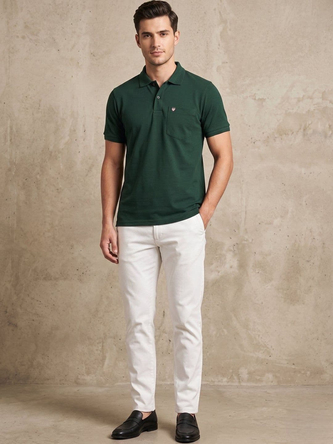 Mast & Harbour Men Polo Collar T-shirt - view 1