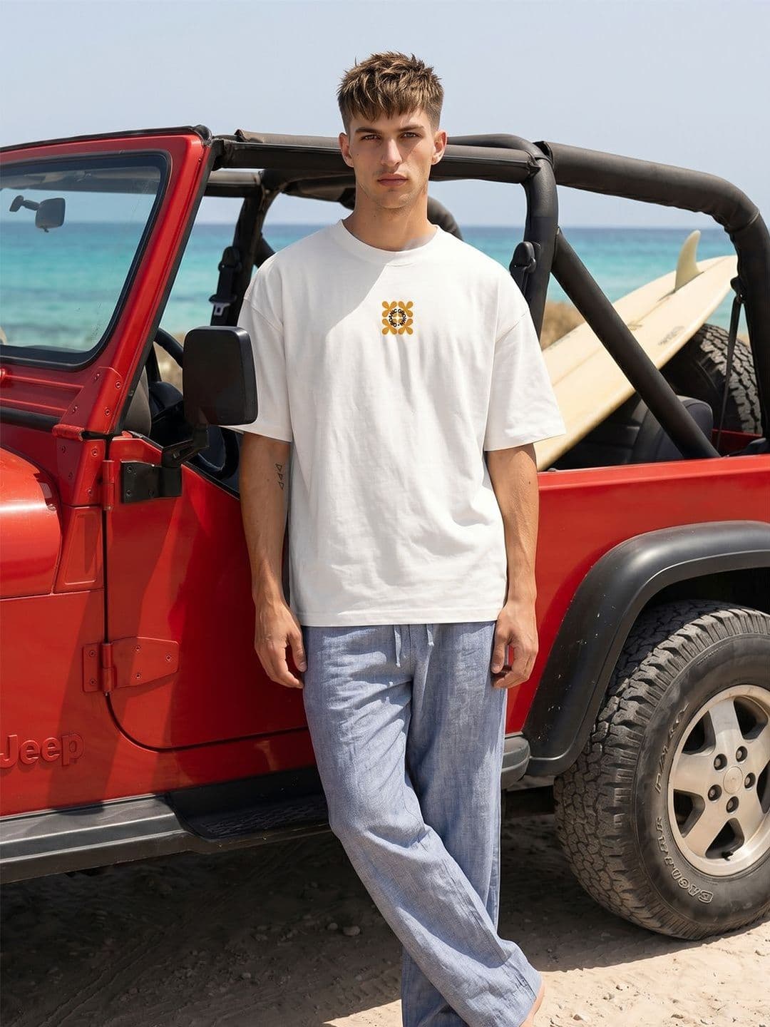 Dennis Lingo Men Printed Drop-Shoulder Sleeves T-shirt - view 1