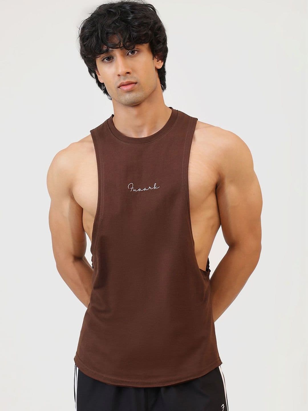 FUAARK Men Fortis Deep Arm Regualr Fit Cotton Tank Sleeveless T-Shirt - view 1