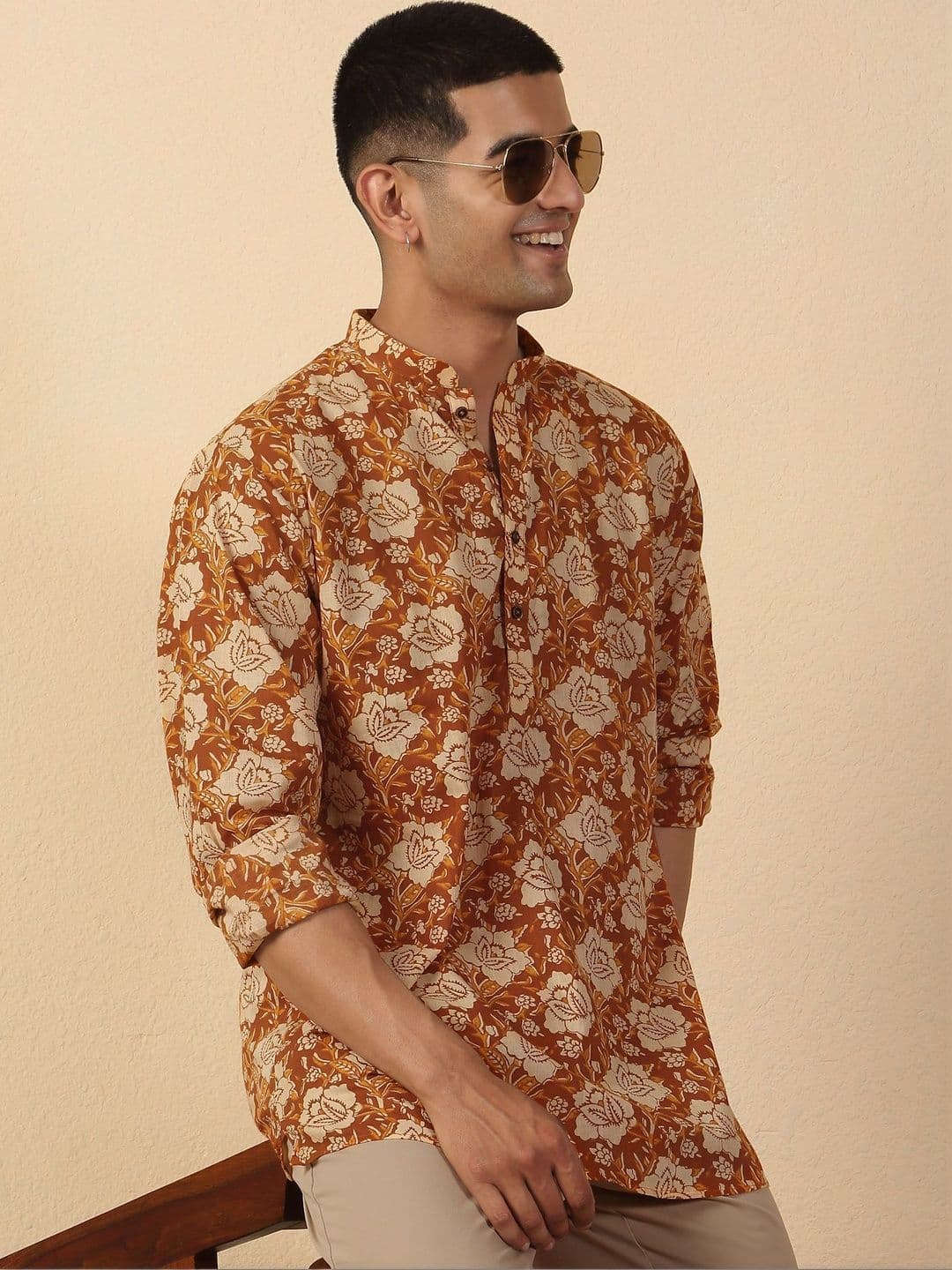 KRAFT INDIA Men Floral Printed Kurta - view 1