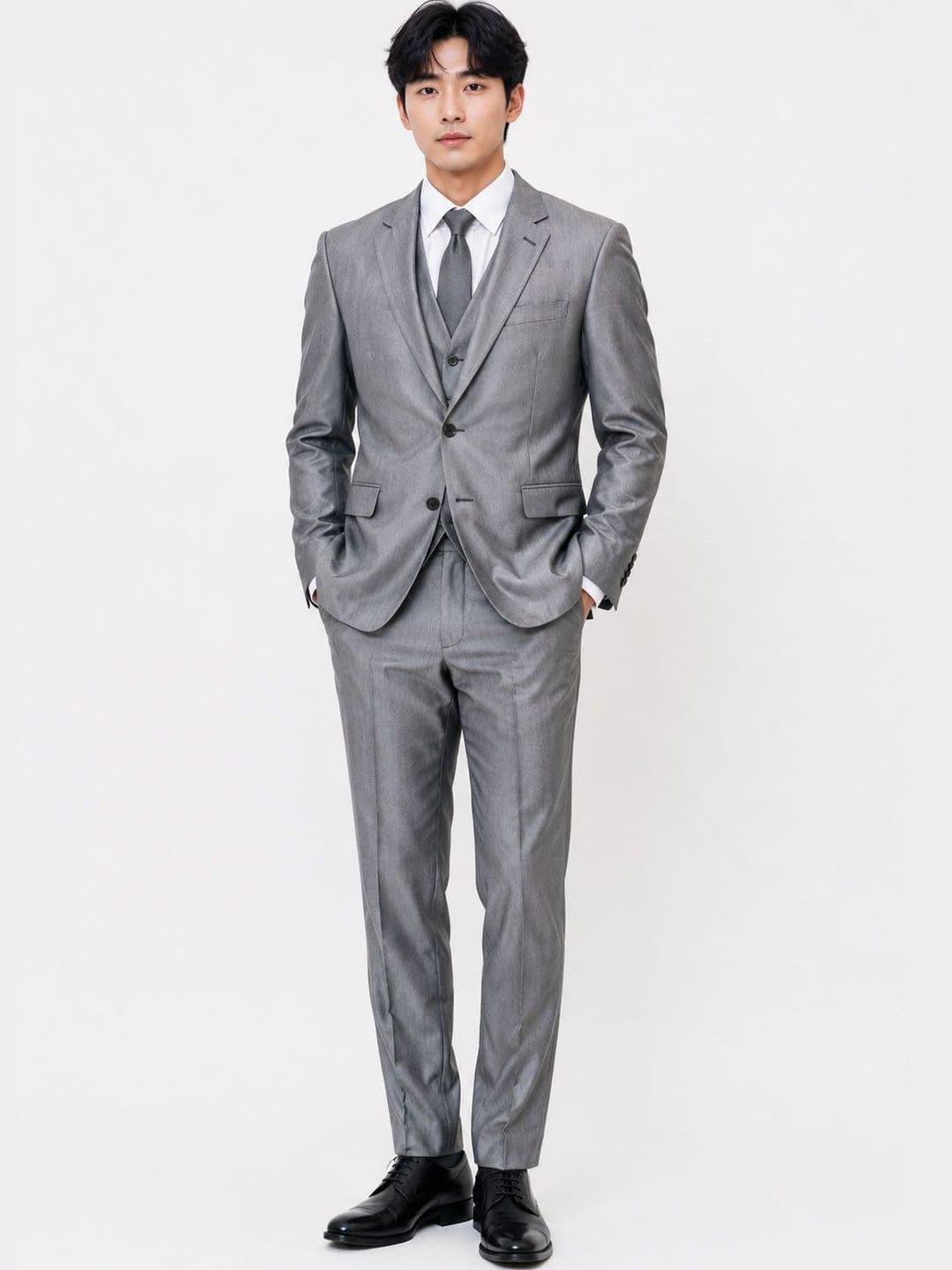 Thecrownandcollar Tailored Fit Single-Breasted Three-Piece Suit - view 1