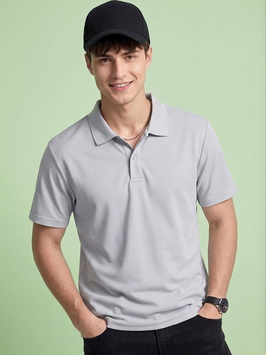 AIN6 Men Polo Collar T-shirt - view 1
