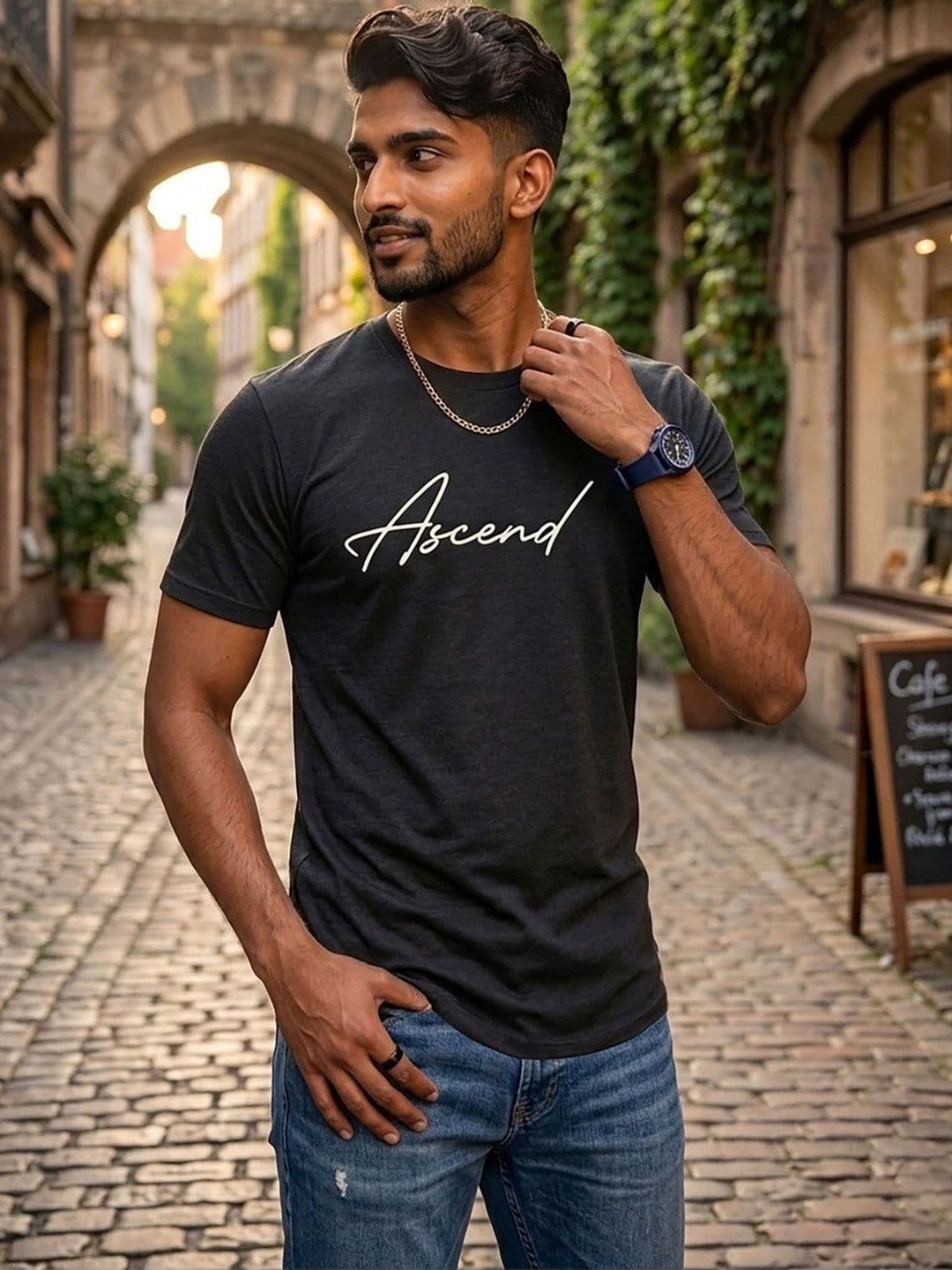 Moda Rapido Men Typography Printed T-shirt - view 1