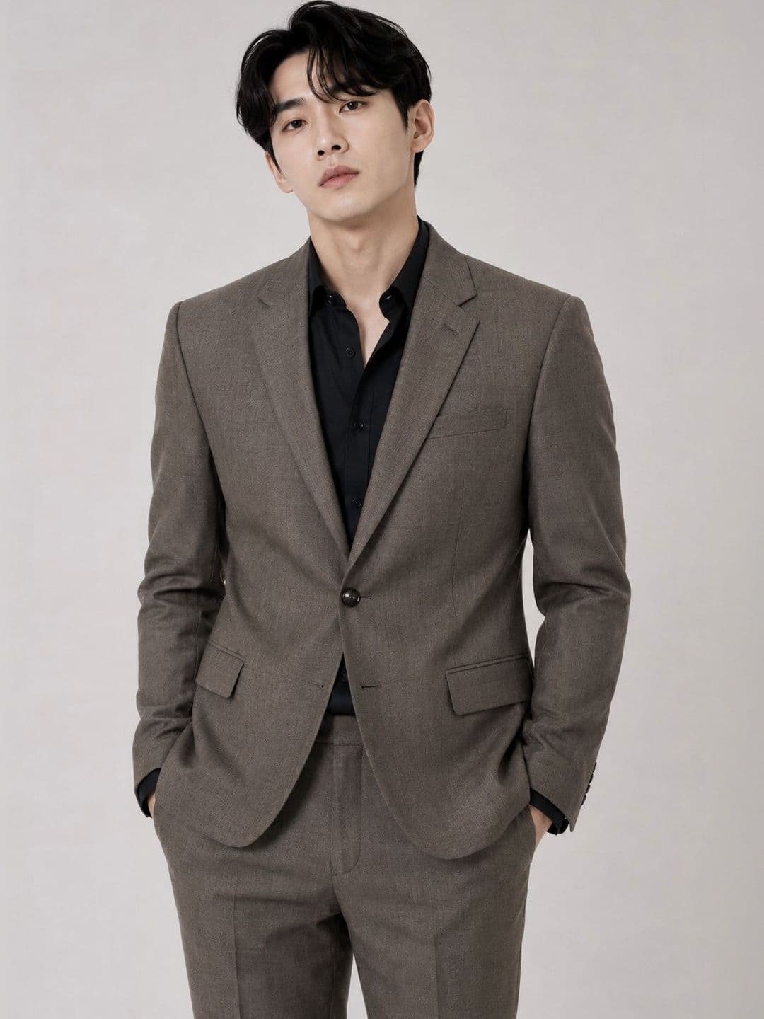Thecrownandcollar Tailored Fit Single-Breasted Two-Piece Suit - view 1