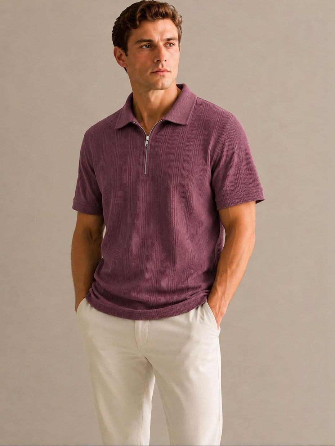 SWADESI STUFF Men Polo Collar T-shirt - view 1