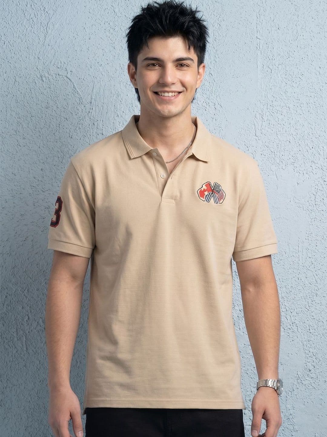 Moda Rapido Men Brand Logo Polo Collar T-shirt - view 1