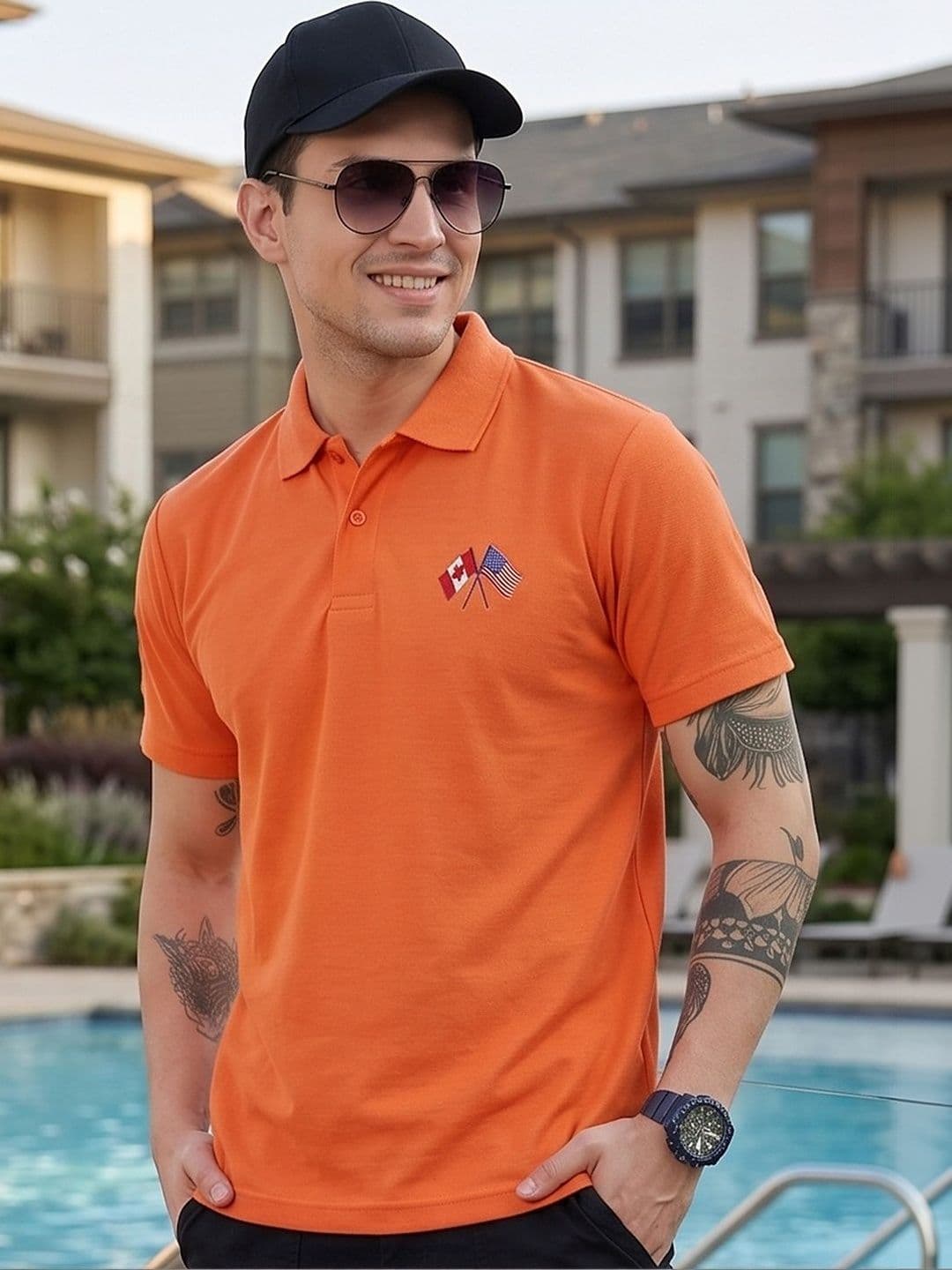 Mast & Harbour Men Brand Logo Polo Collar T-shirt - view 1