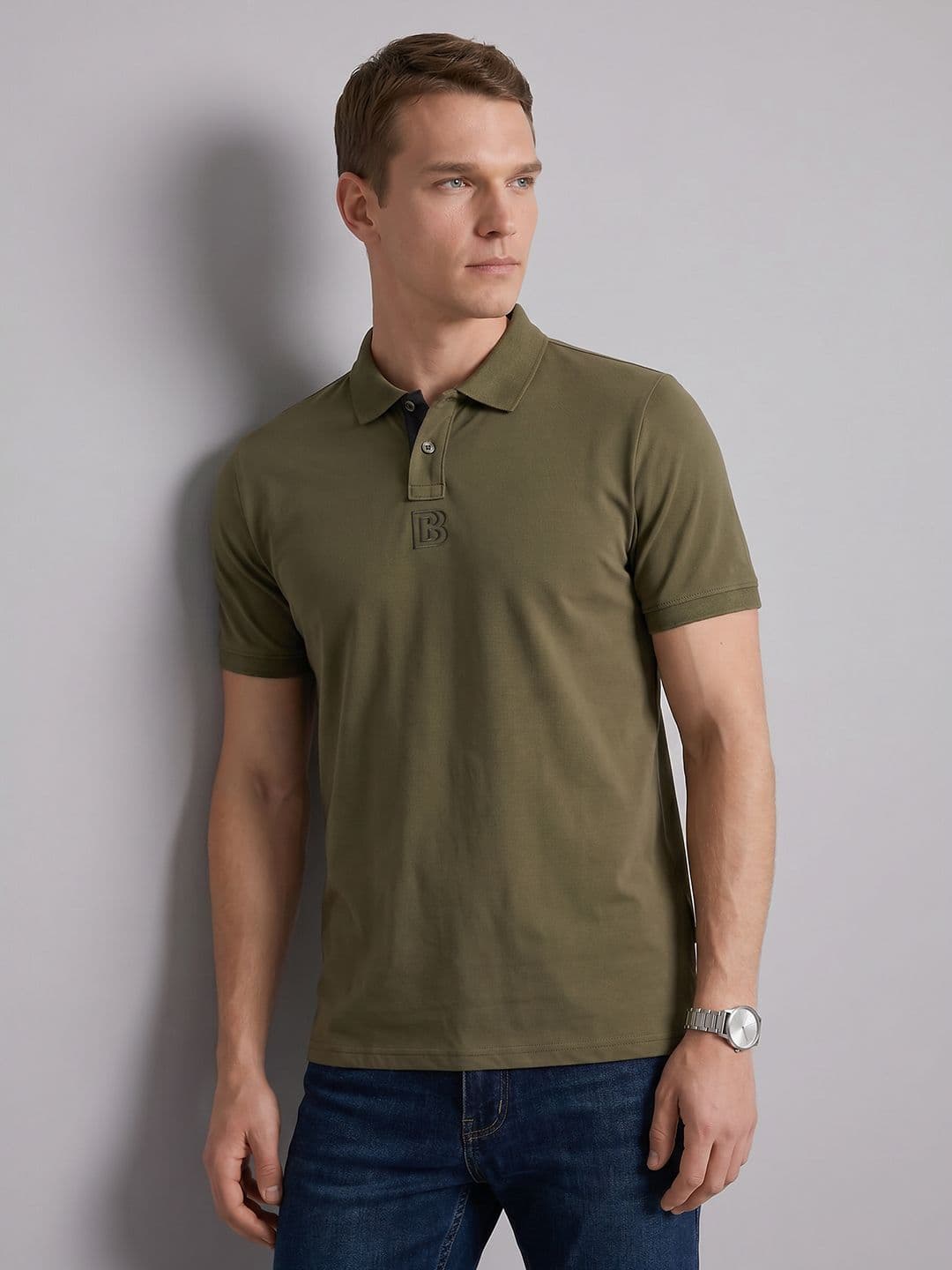 Blackberrys Knitted Polo Collar T-Shirt - view 1
