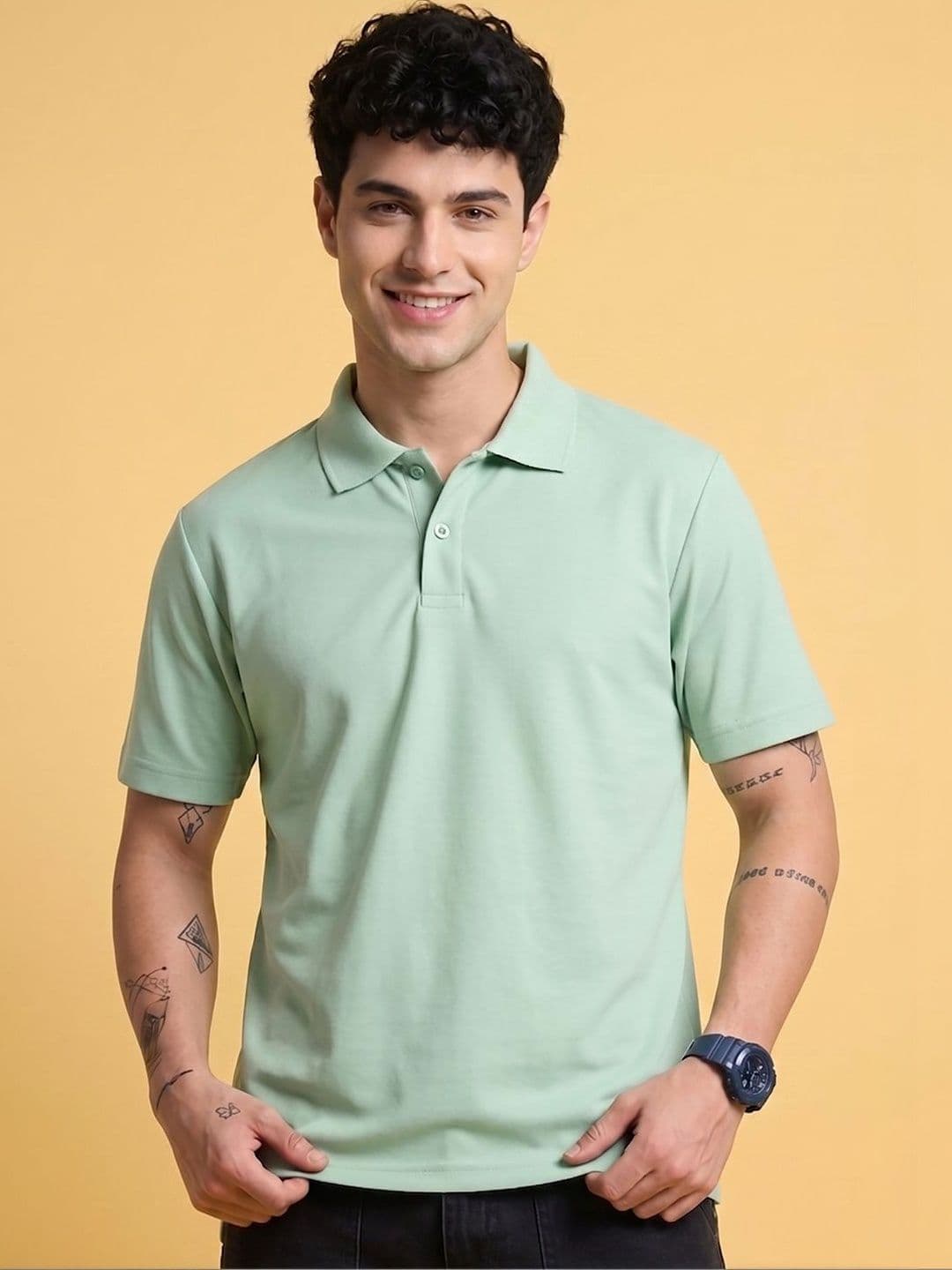AIN6 Men Polo Collar T-shirt - view 1