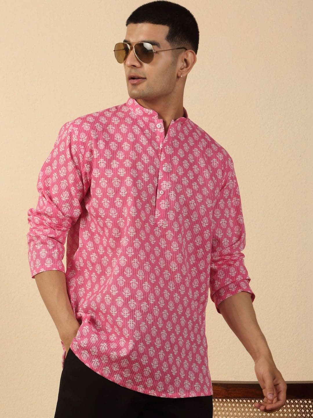 KRAFT INDIA Men Ethnic Motifs Printed Block Print Kurta - view 1