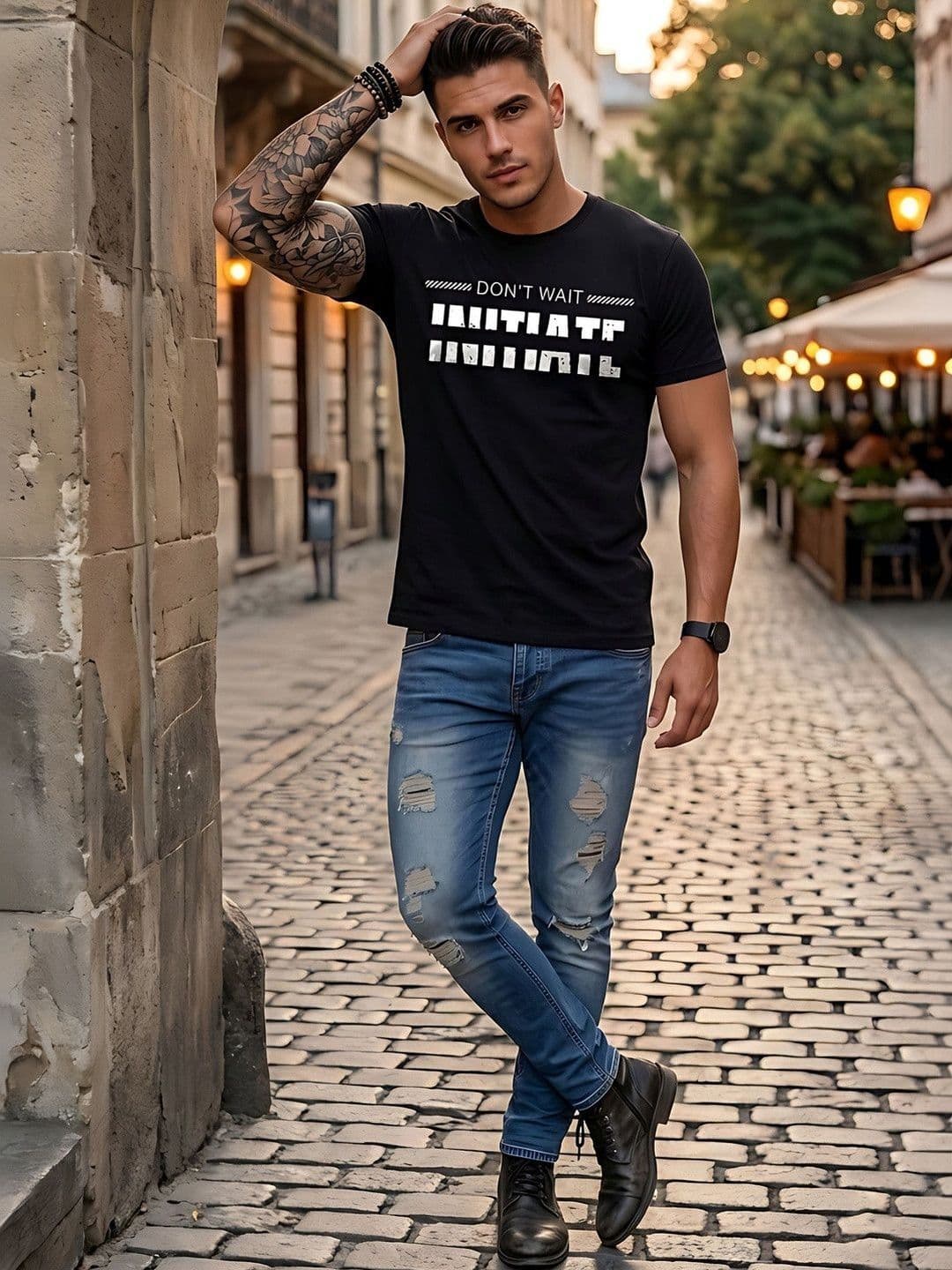 Moda Rapido Men Typography Printed T-shirt - view 1