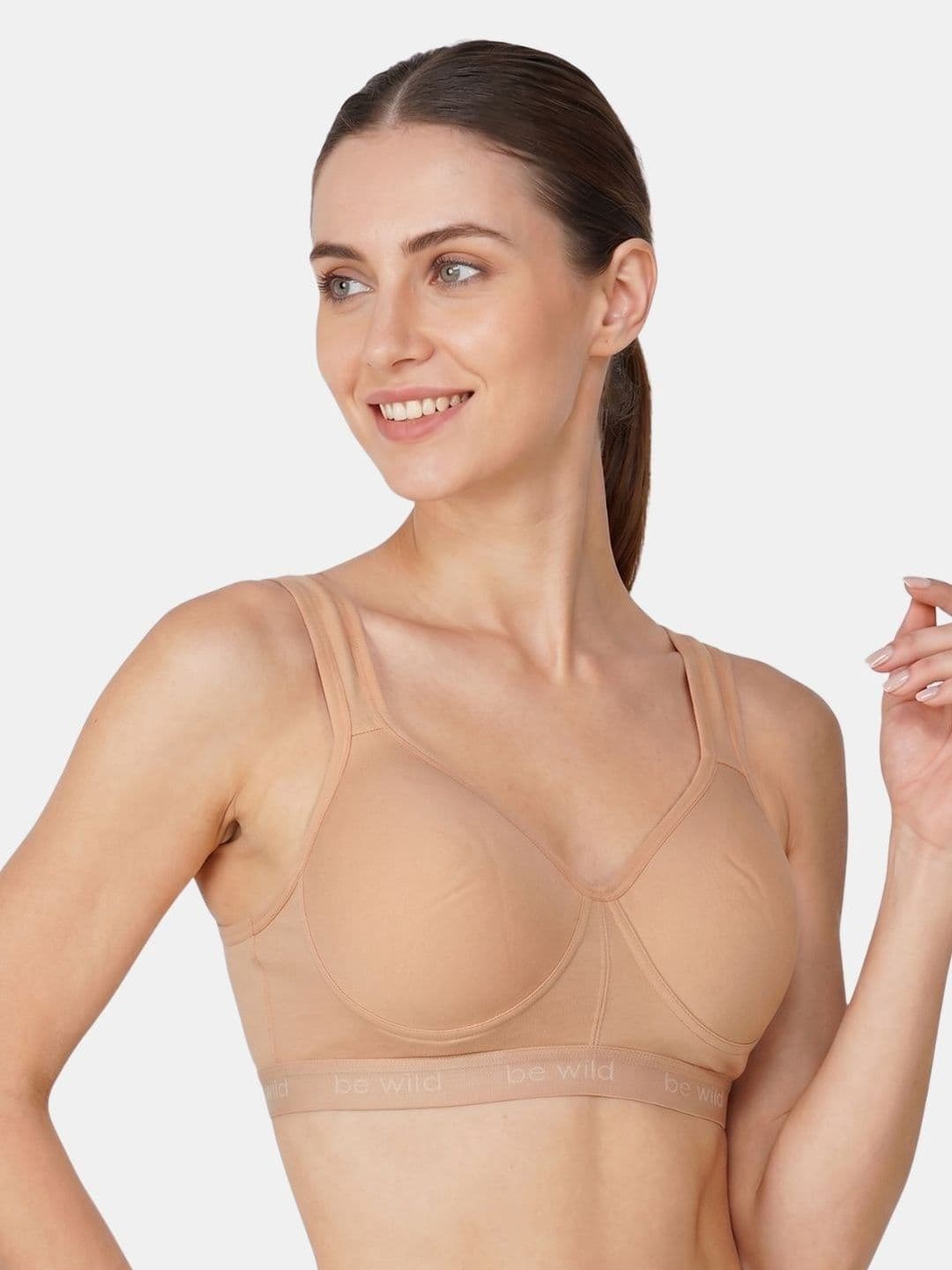 BEWILD Full Coverage Lightly Padded Styled Back Seamless Sports Bra - view 1