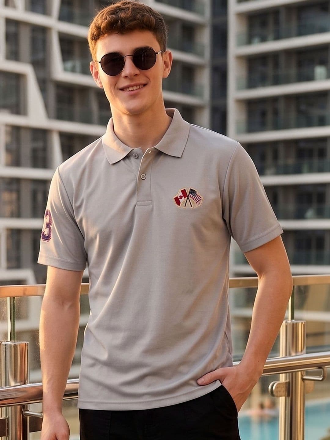 Mast & Harbour Men Brand Logo Polo Collar T-shirt - view 1