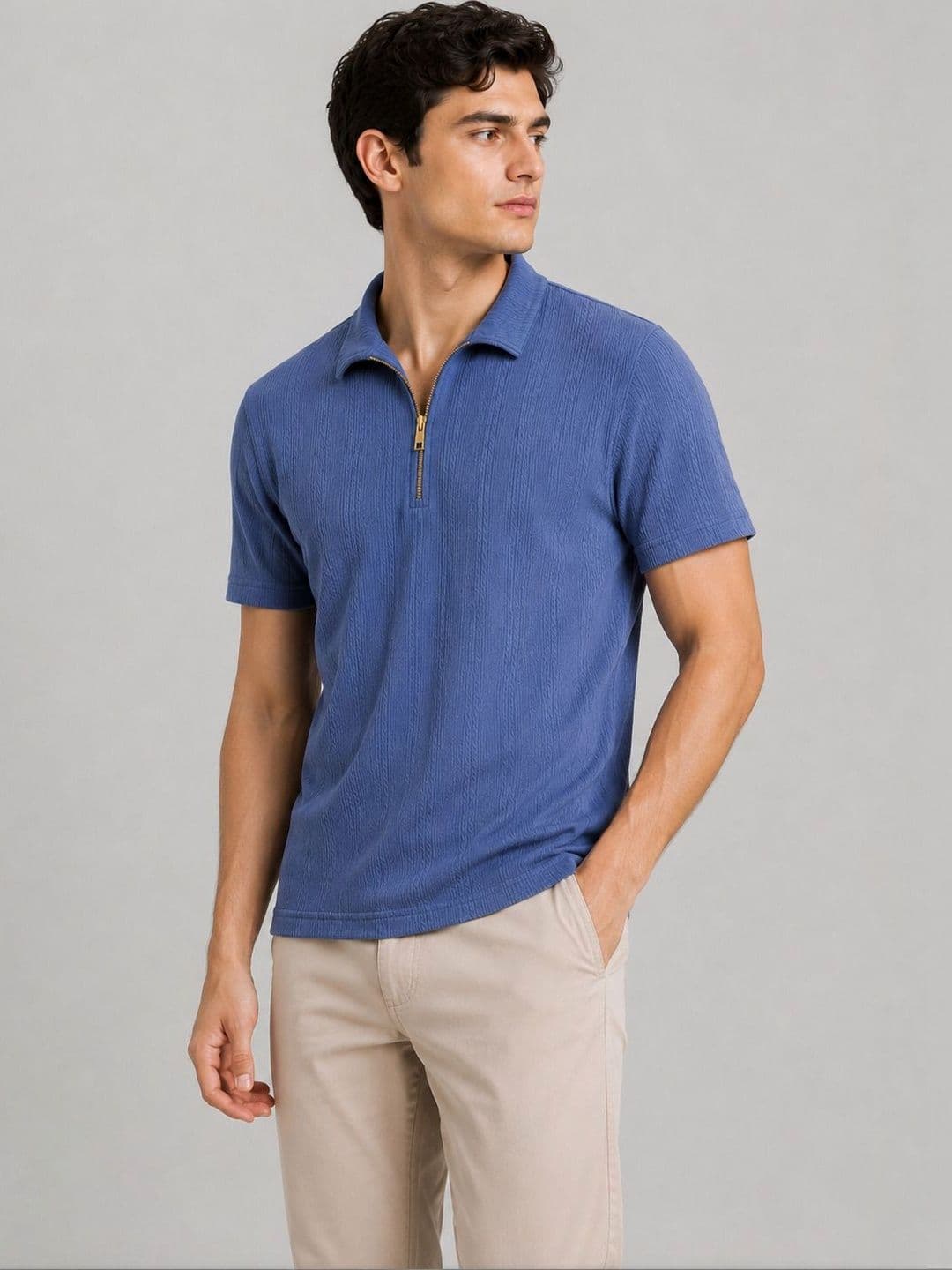 SWADESI STUFF Men Polo Collar T-shirt - view 1