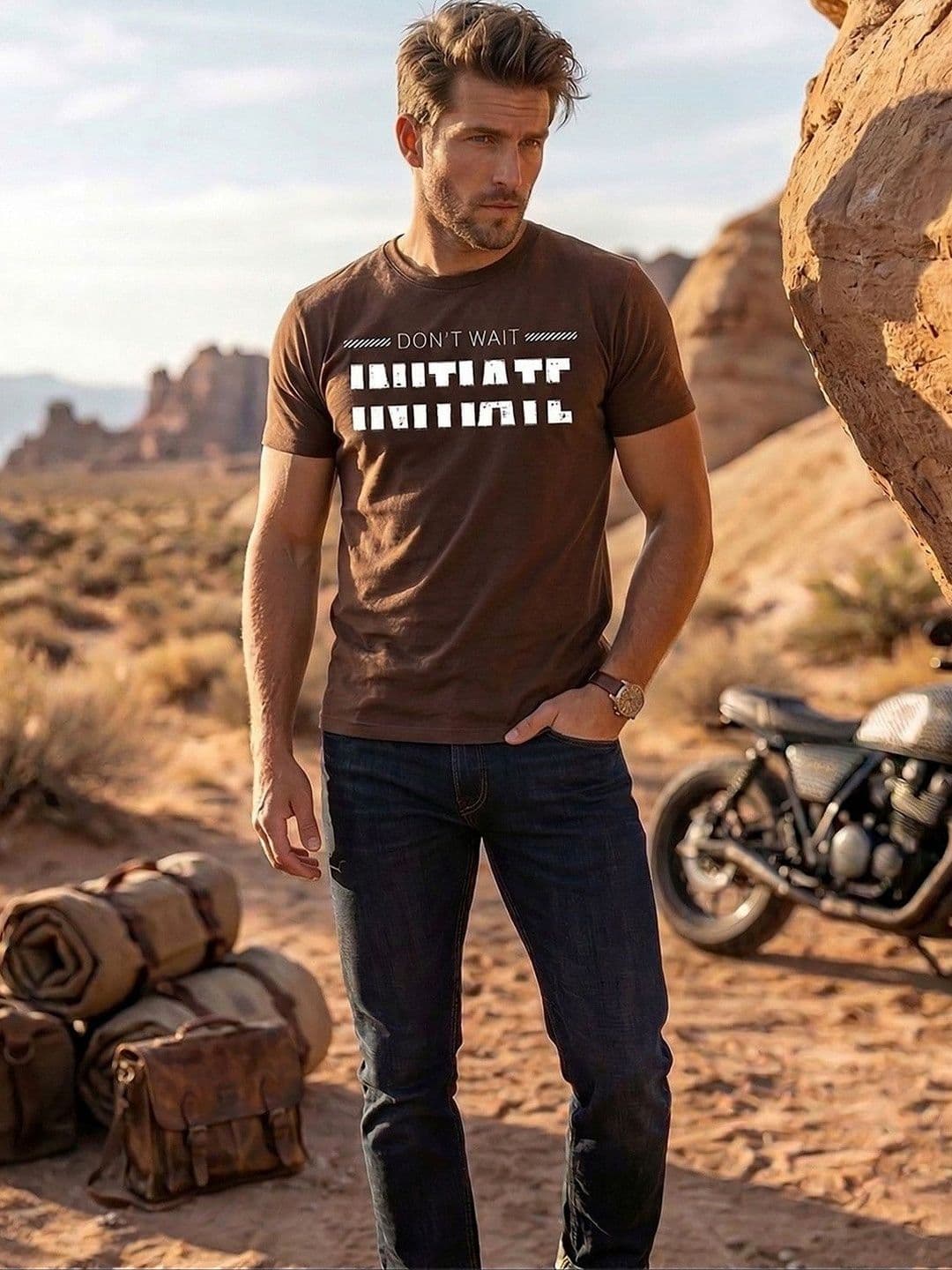 Moda Rapido Men Typography Printed T-shirt - view 1