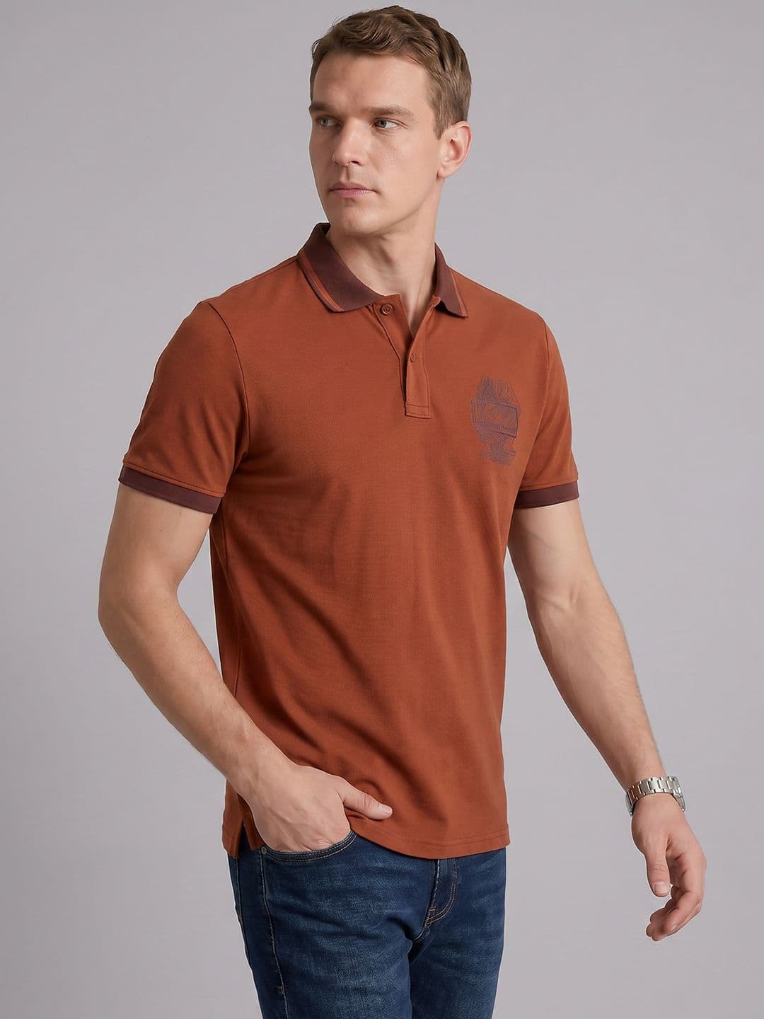 Blackberrys Knitted Polo Collar T-Shirt - view 1