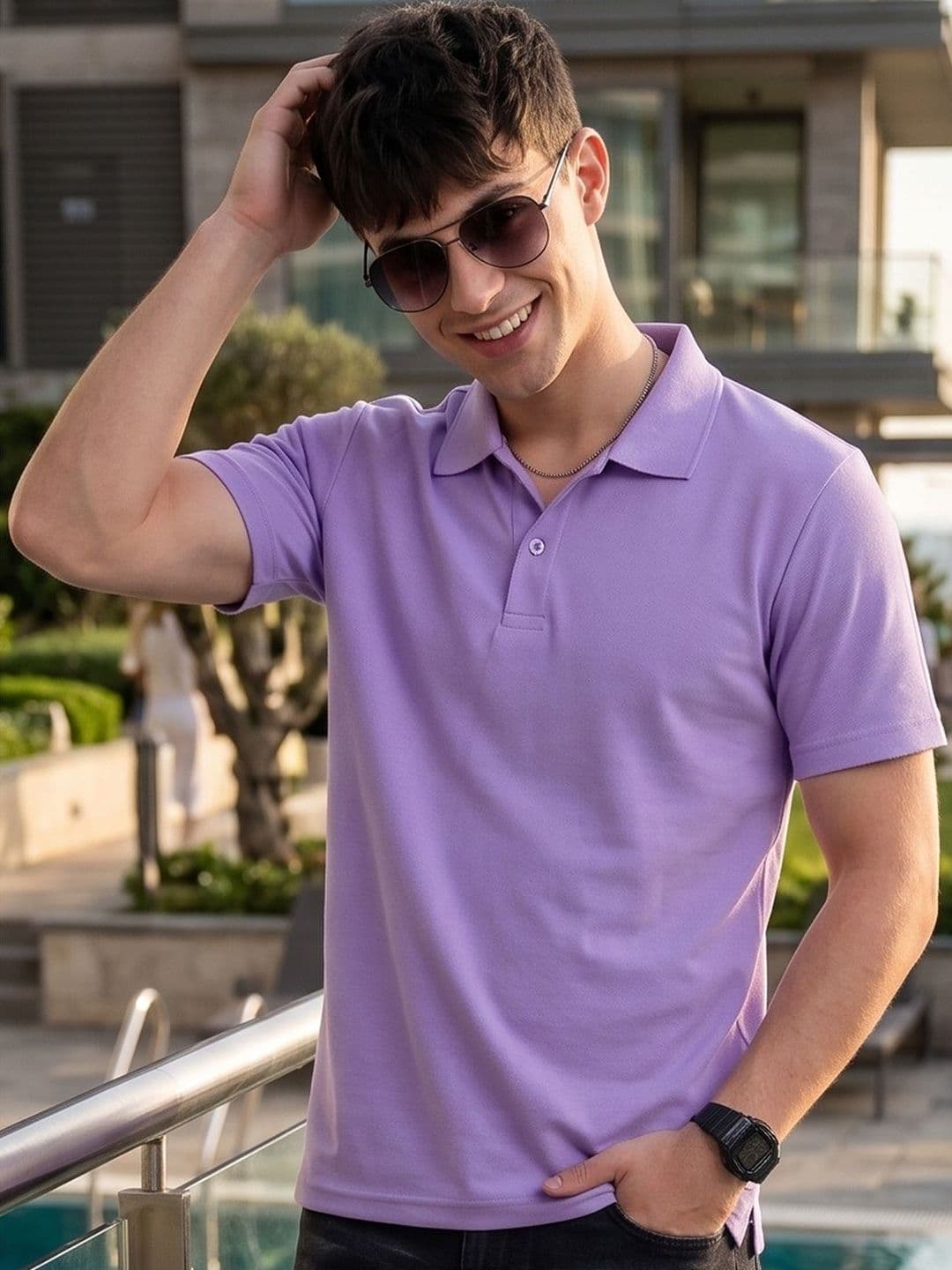 Mast & Harbour Men Polo Collar T-shirt - view 1