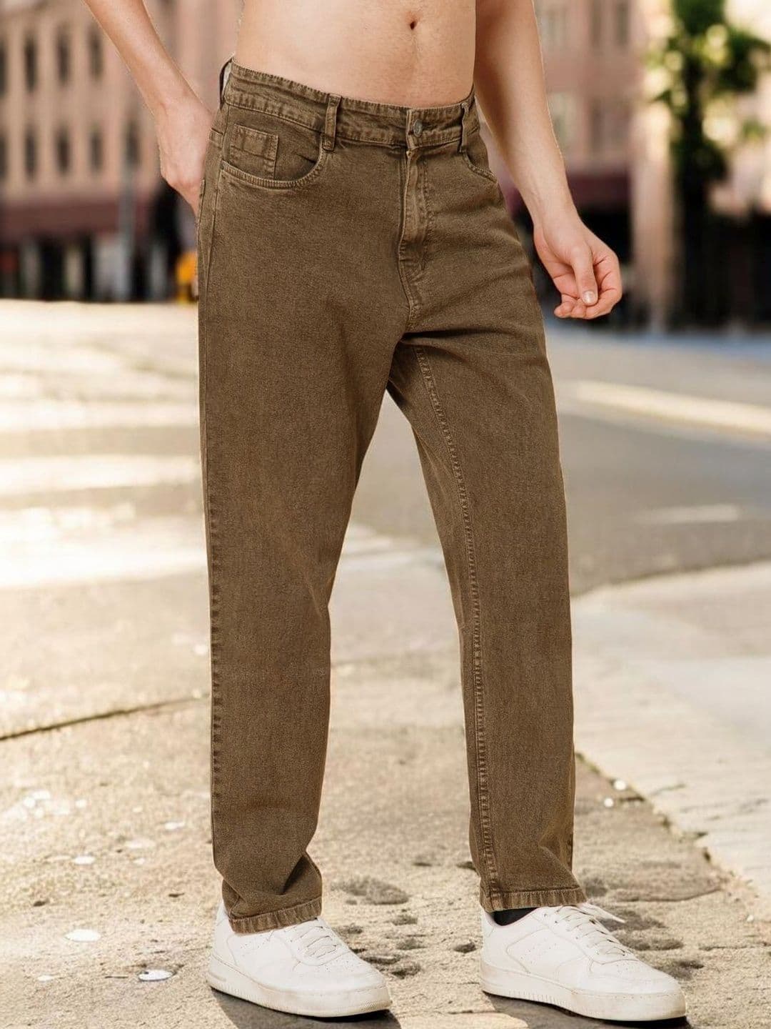 STUDIO NEXX Men Loose Relaxed Fit Mid-Rise Stretchable Jeans - view 1