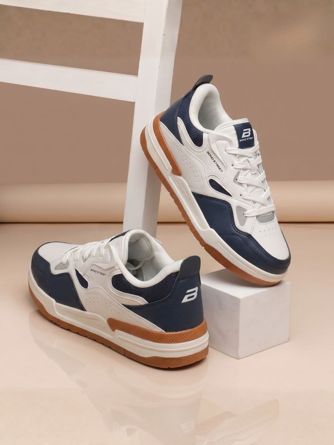 Bond Street By Red Tape Men Colourblocked PU Sneakers - view 1