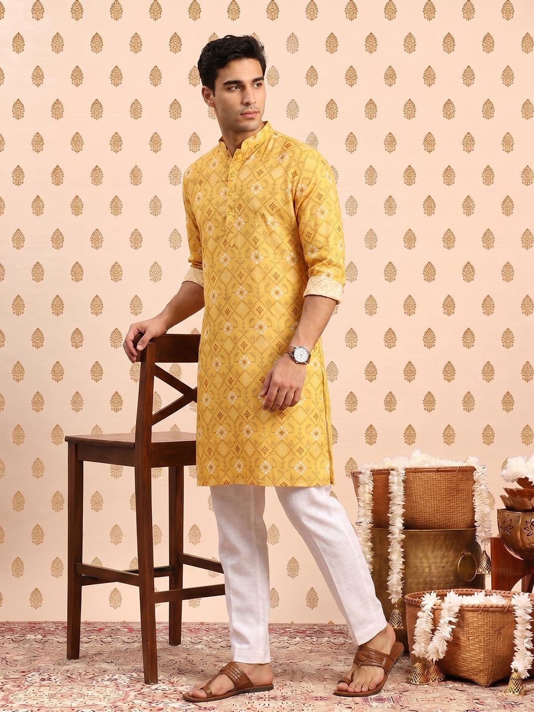 SOURAGYA Geometric Printed Straight Kurta - view 1