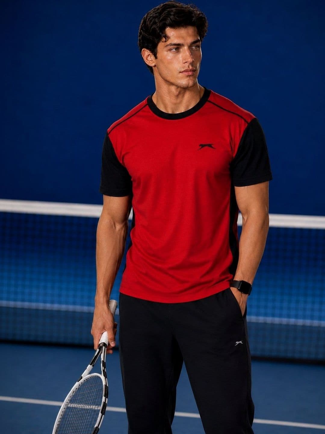 Slazenger Colourblocked Round Neck Sports Training T-Shirt - view 1