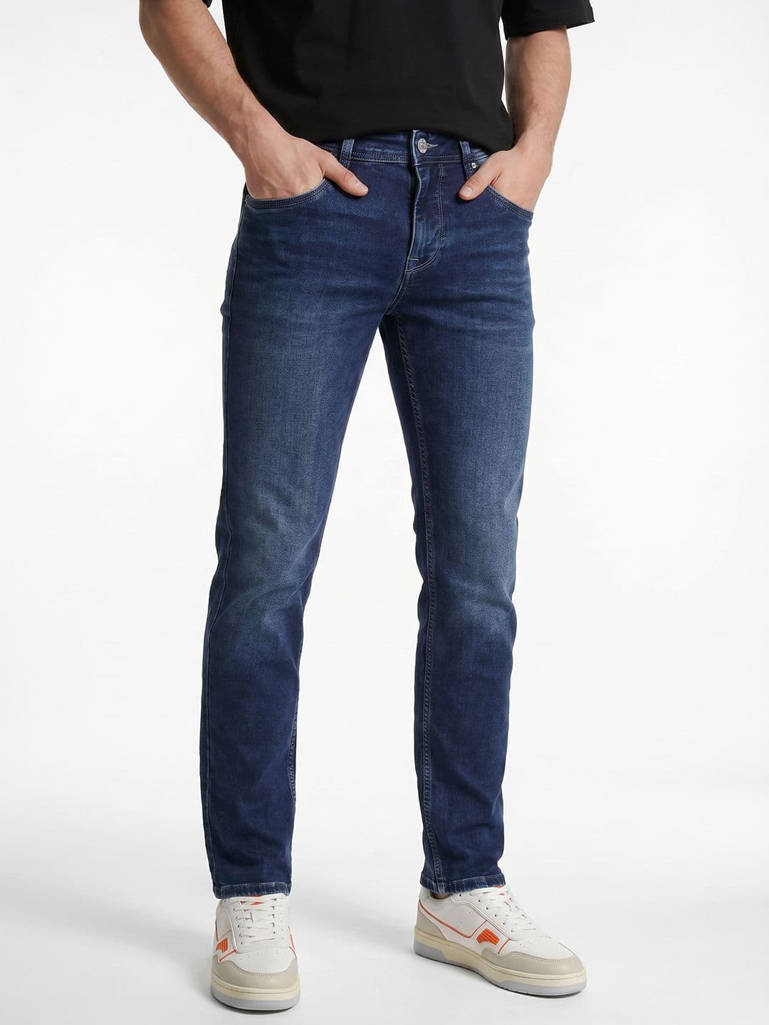 Integriti Men Smart Slim Fit Light Fade Stretchable Jeans - view 1