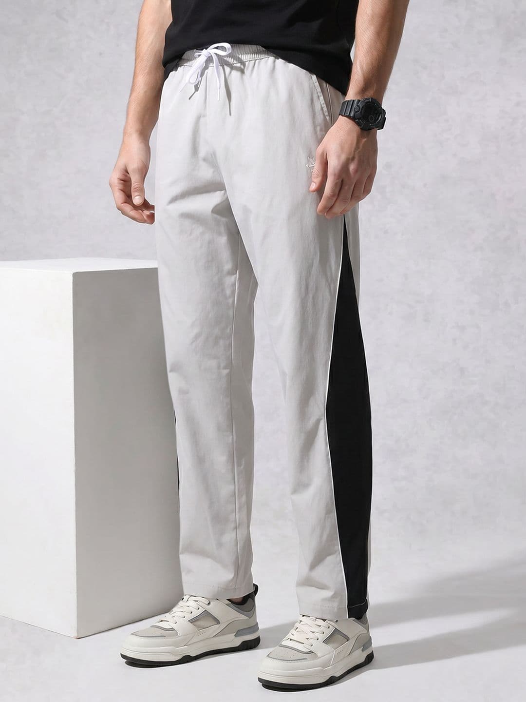 WROGN Men Regular Fit Colourblocked Training Track Pants - view 1