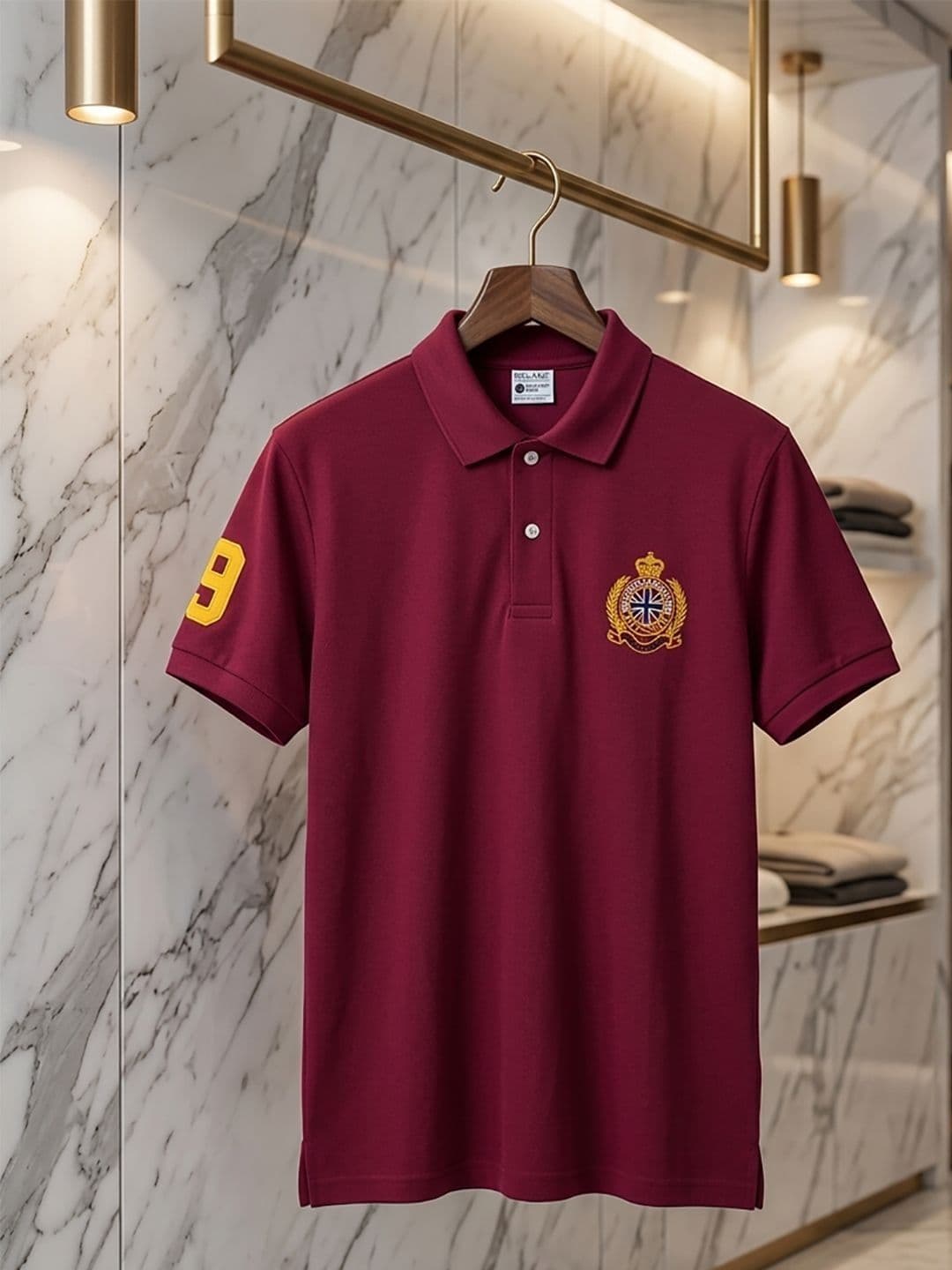 RELANE Men Brand Logo Printed Polo Collar T-shirt - view 1