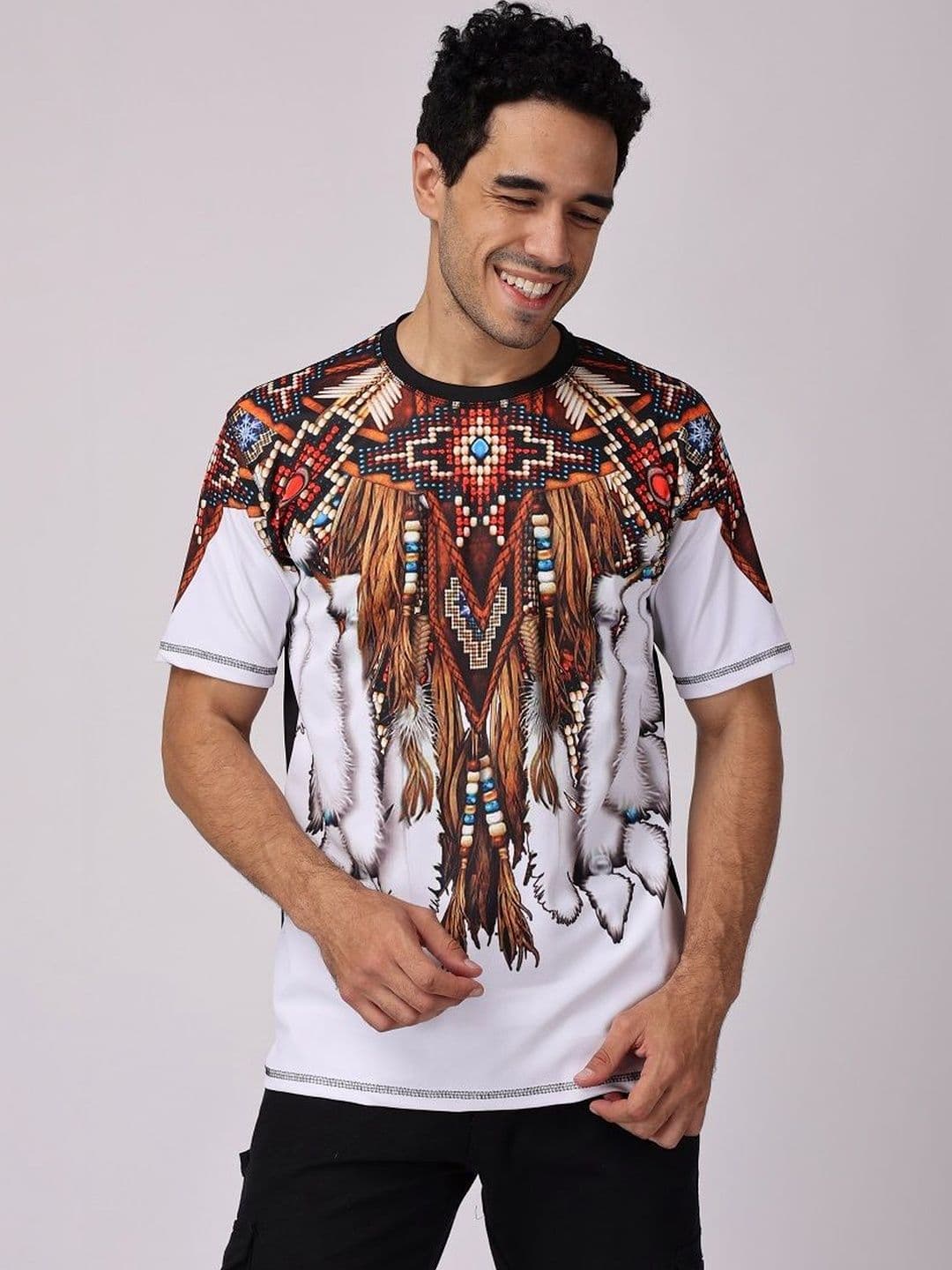 YELLOW TREE Men's Tribal Graphic T-shirt - view 1