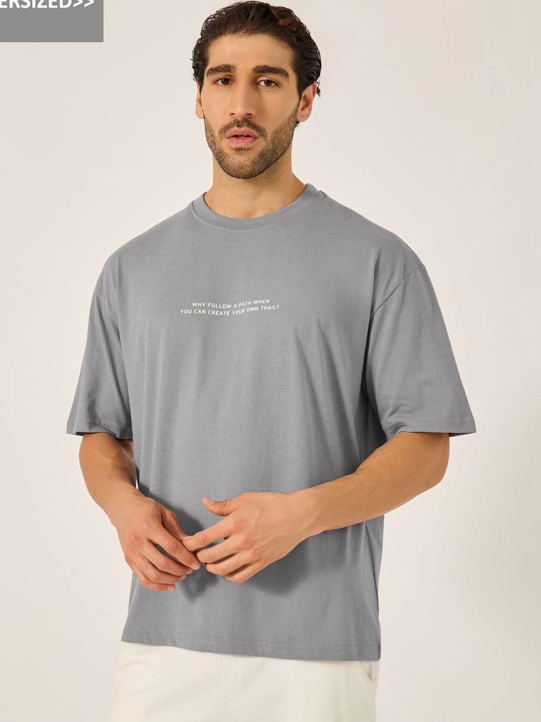 Styli Men Oversized Chest Printed T-Shirt - view 1