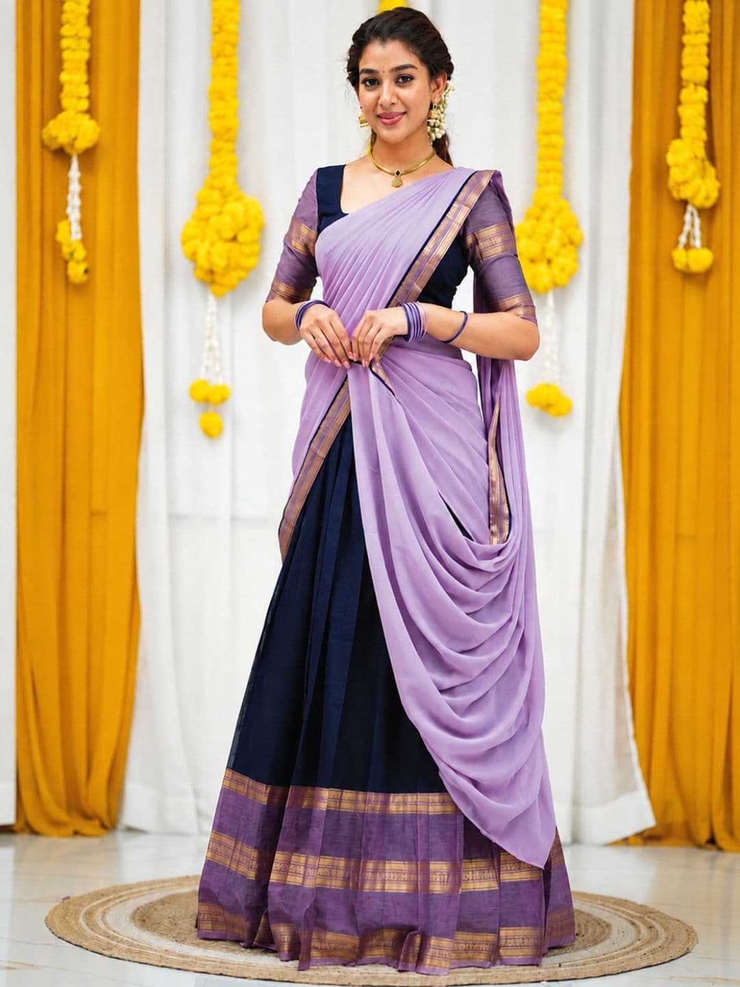 Paramparik Textile Ikat Ready to Wear Lehenga & Blouse With Dupatta - view 1