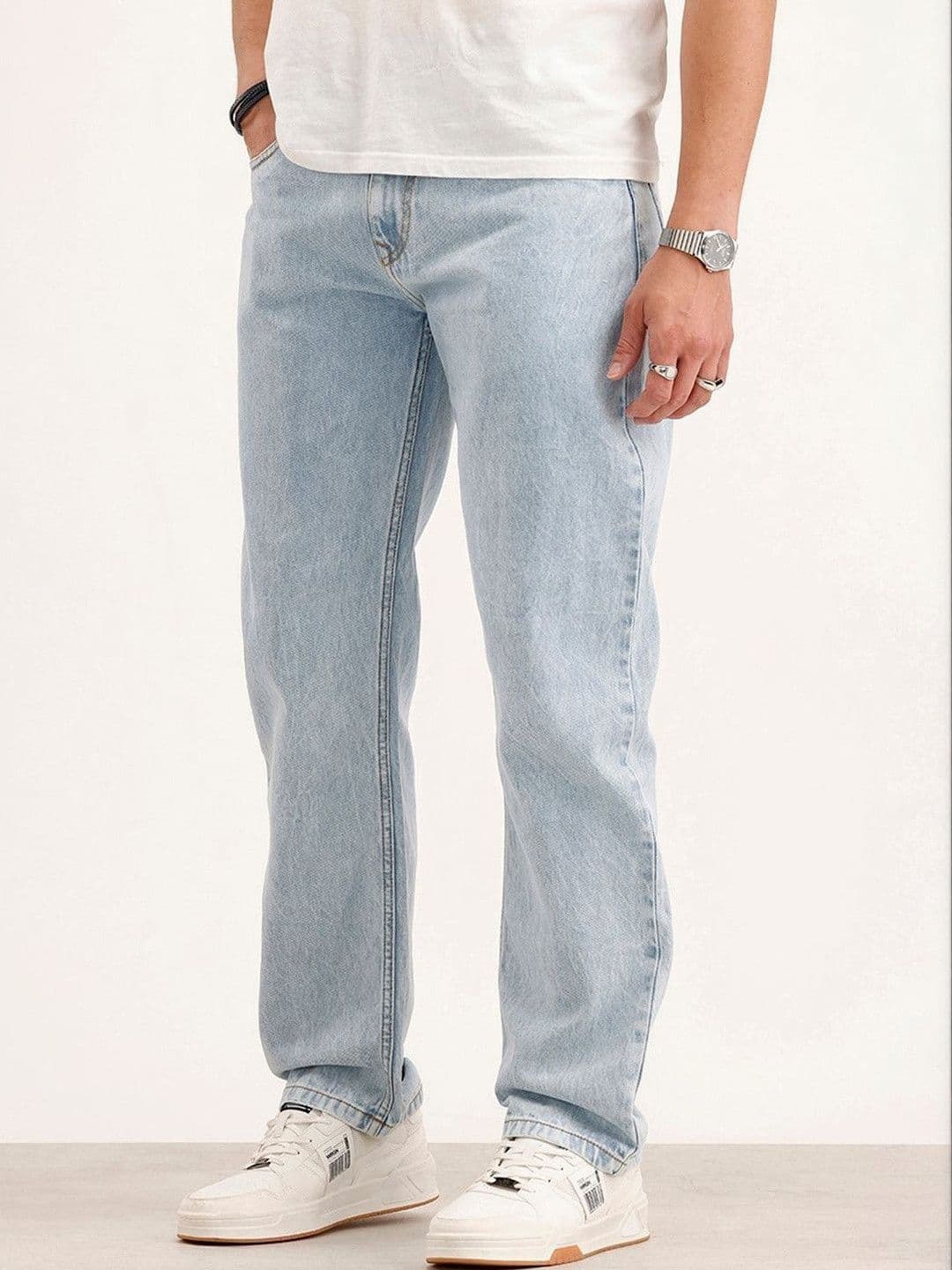 MOHICANS Men Blue Wash Relaxed Fit Jeans - view 1