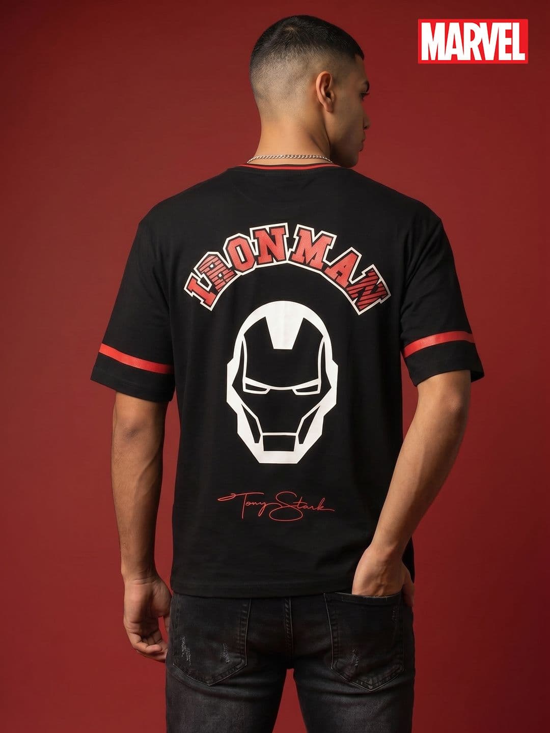 MARVEL STREET Oversized Ironman Graphic Printed T-shirt - view 1
